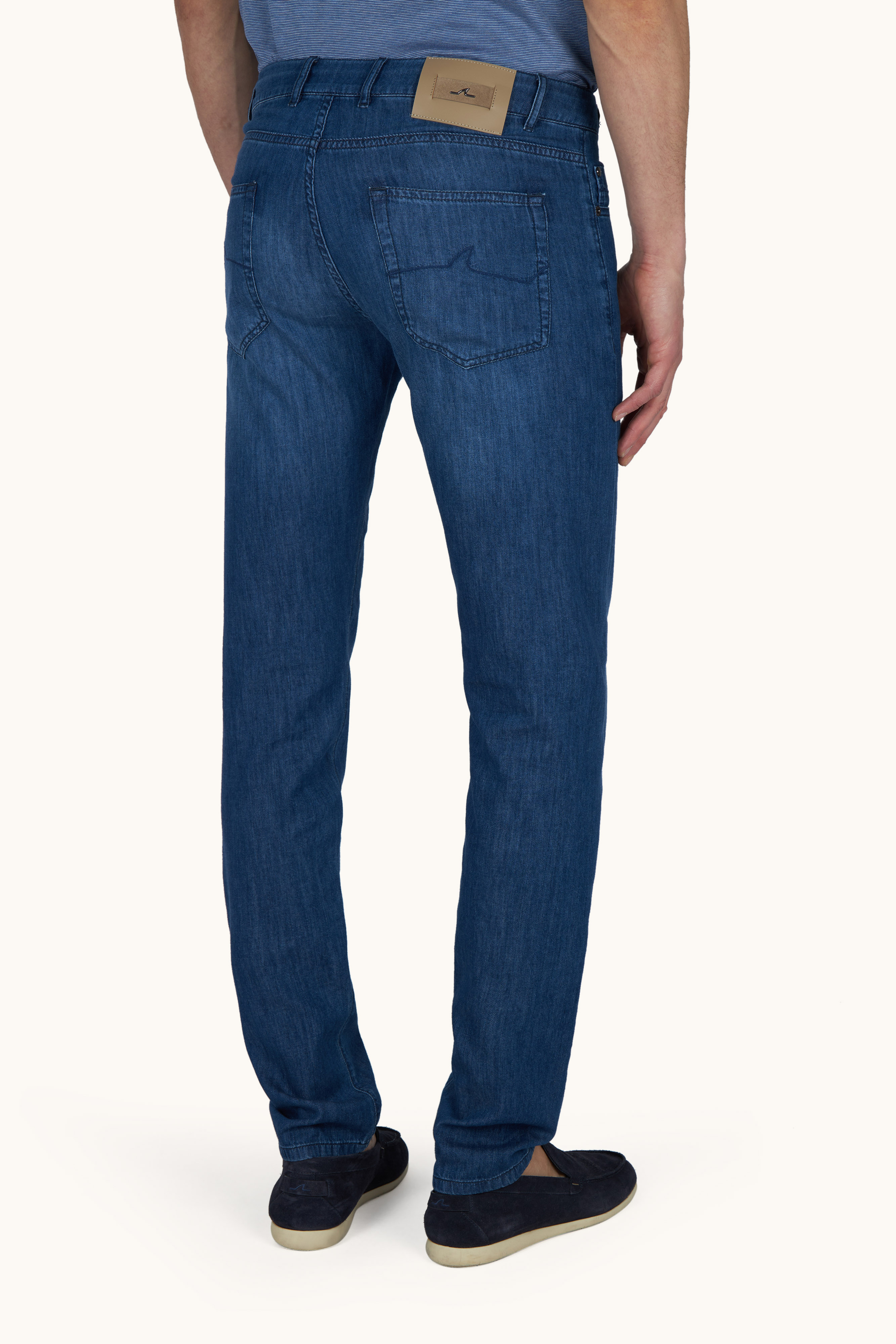 丝棉牛仔布牛仔裤 image number 3