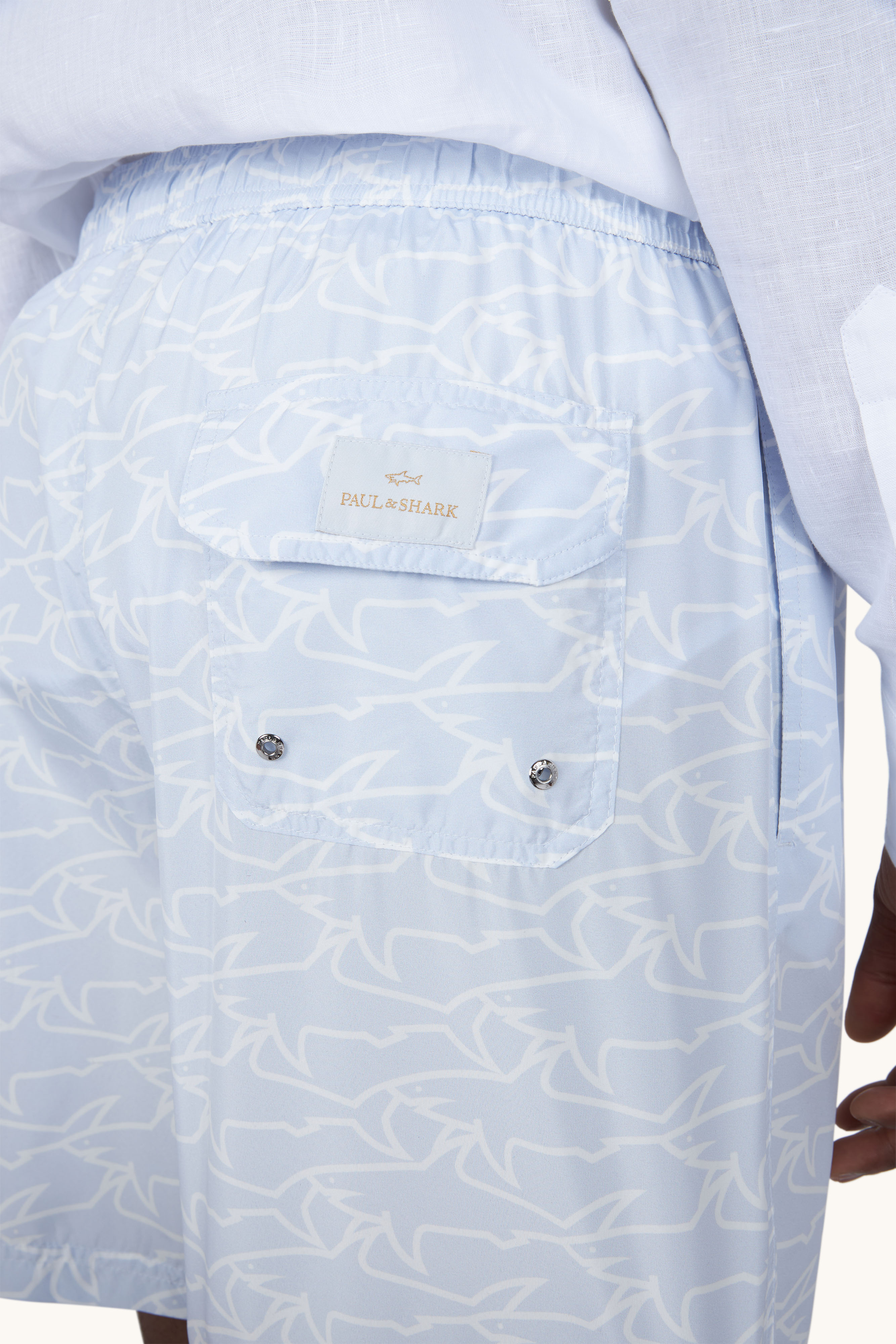 Portofino 标志性Sharks Waves印花泳装 image number 3