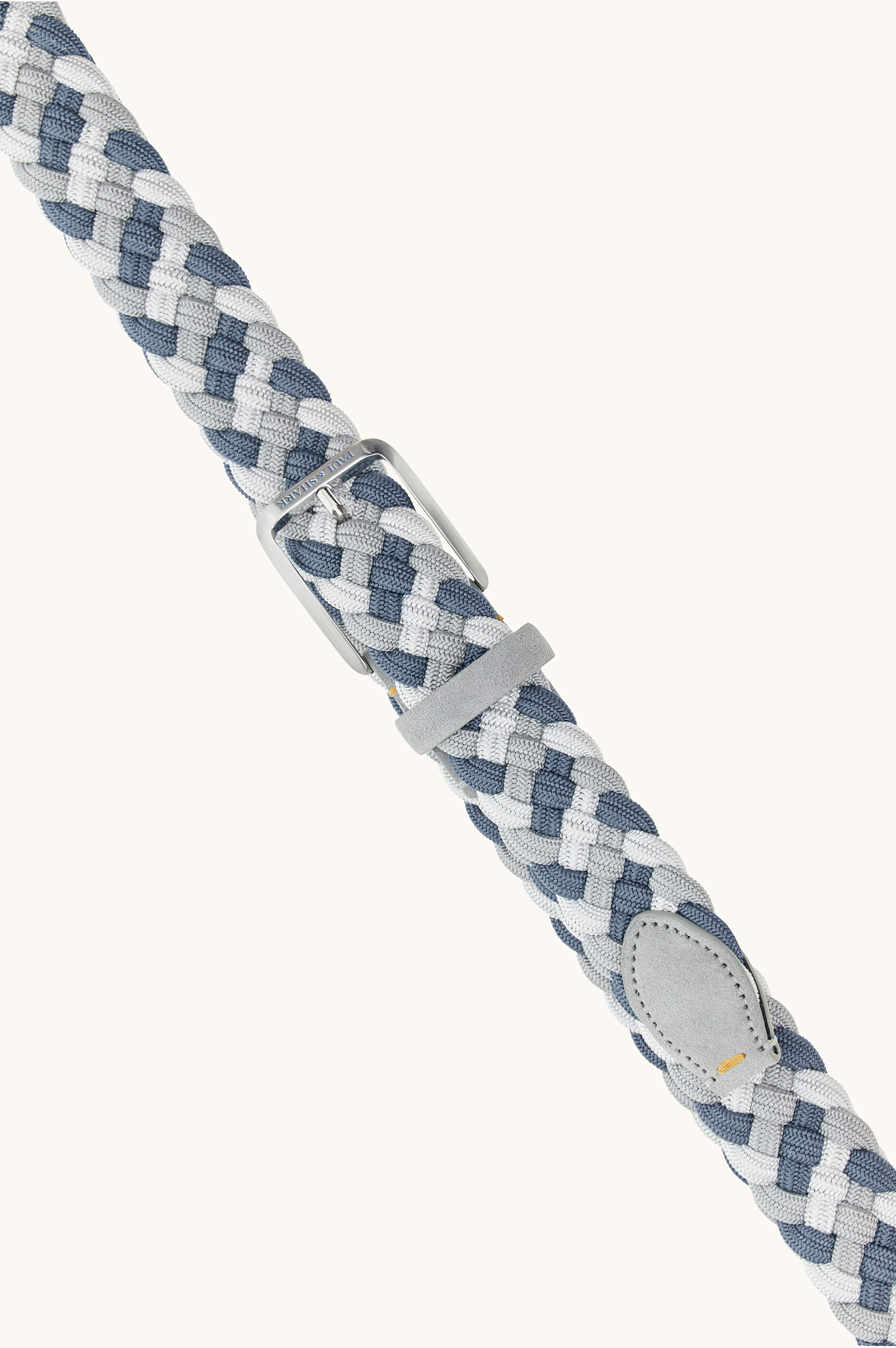 Elastic braided belt with suede finishes image number 1