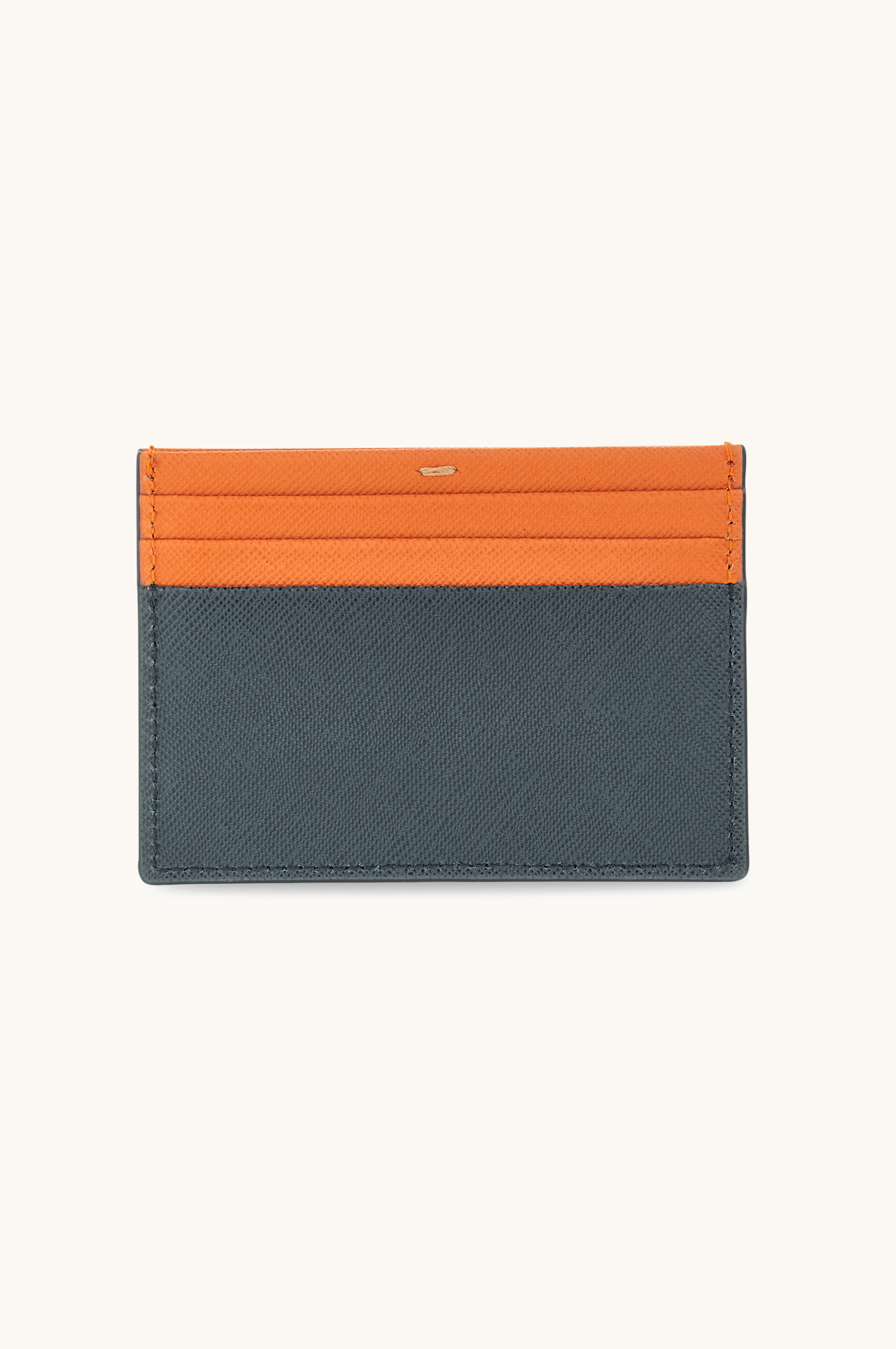 Porta tarjetas de cuero Saffiano image number 1