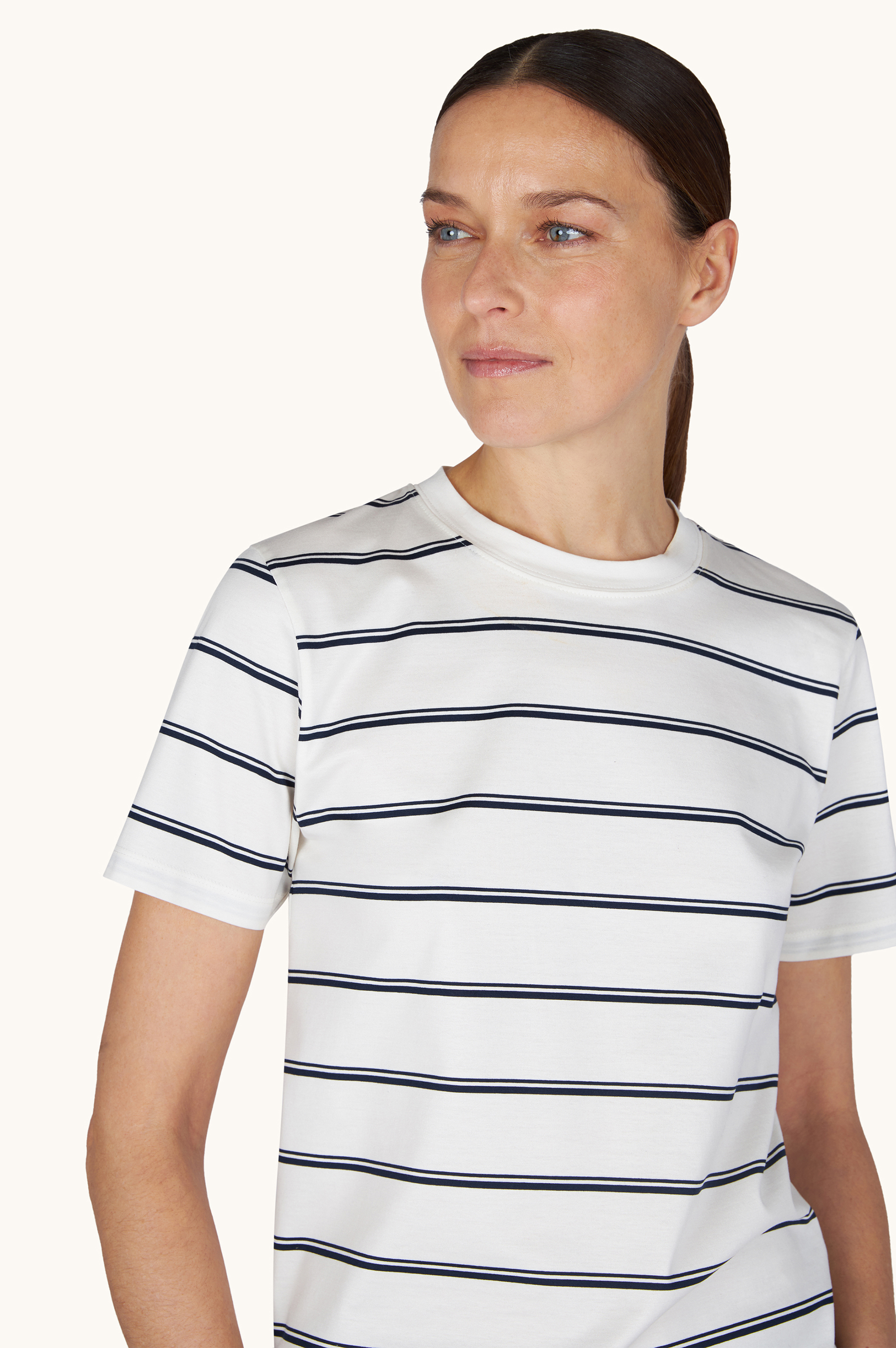Cotton Jersey T-Shirt with Striped Pattern image number 4