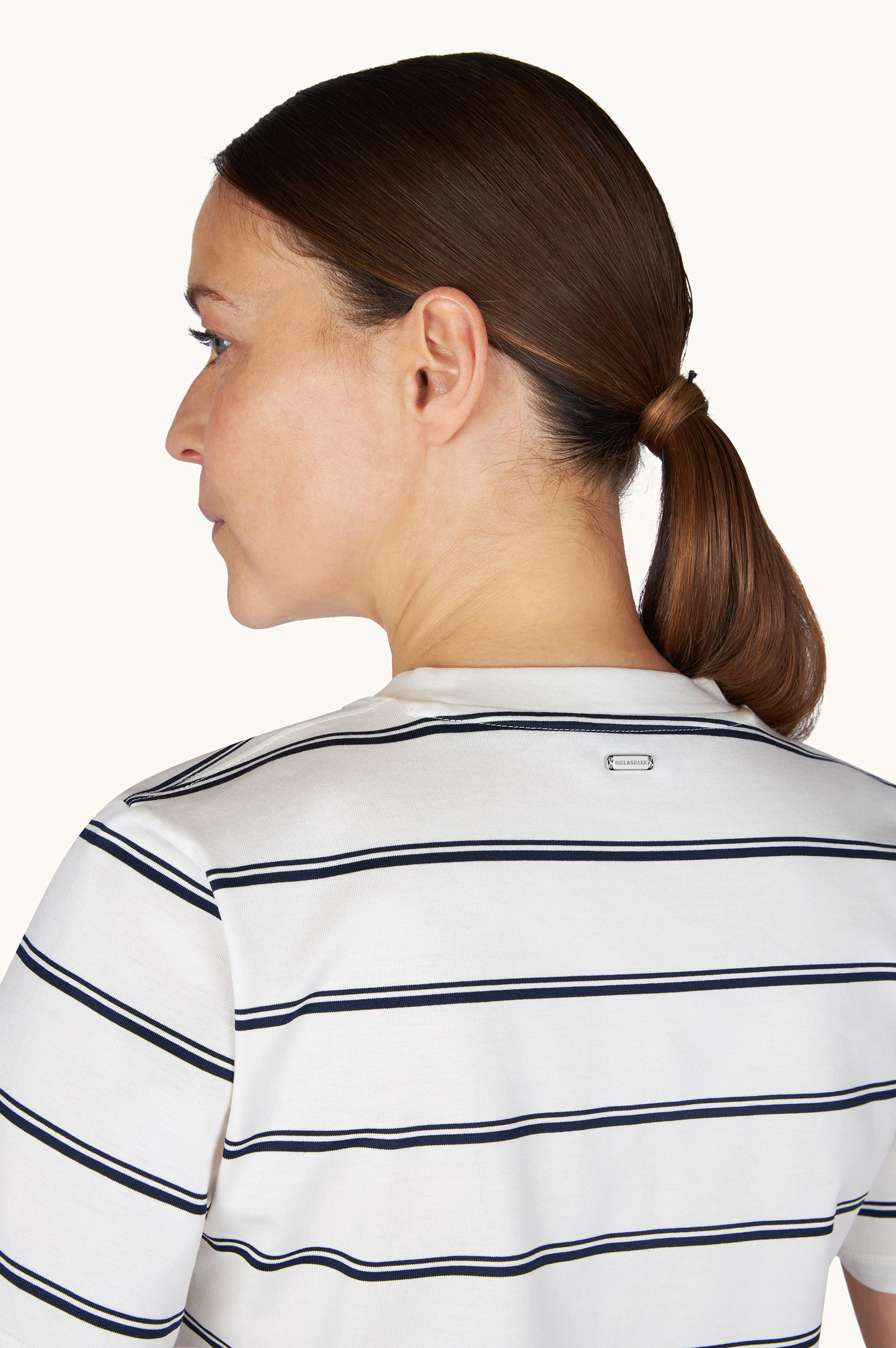 Cotton Jersey T-Shirt with Striped Pattern image number 5