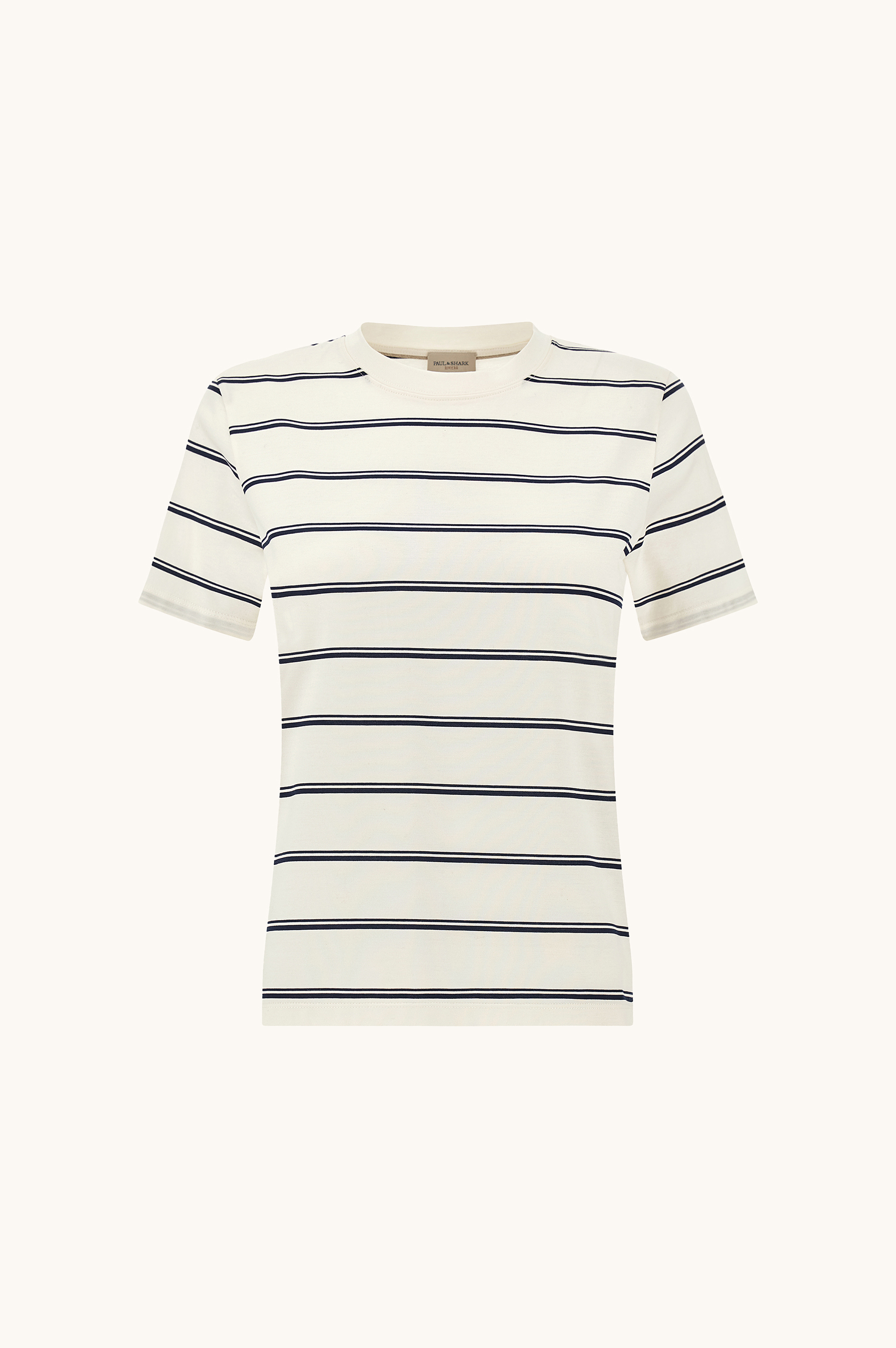 Cotton Jersey T-Shirt with Striped Pattern image number 1