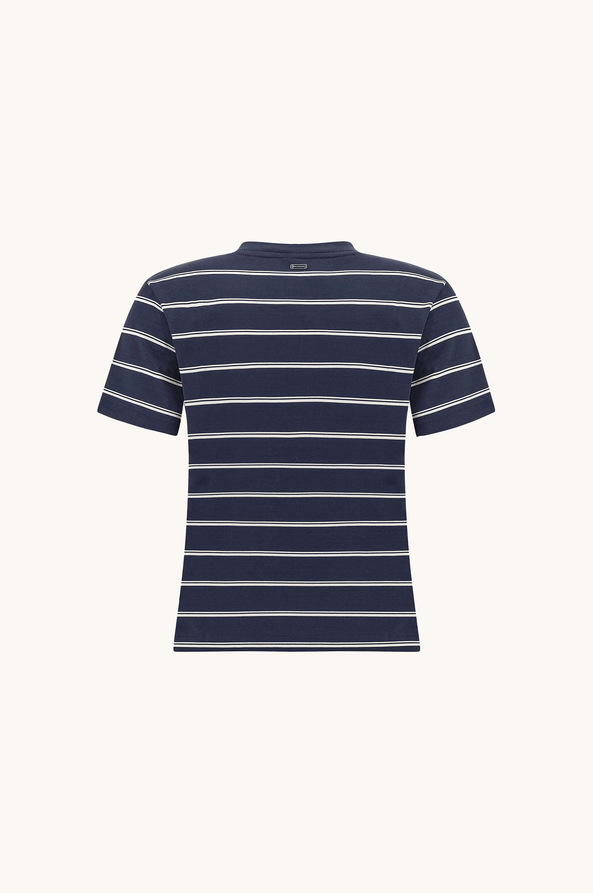 棉质针织条纹T恤 image number 3
