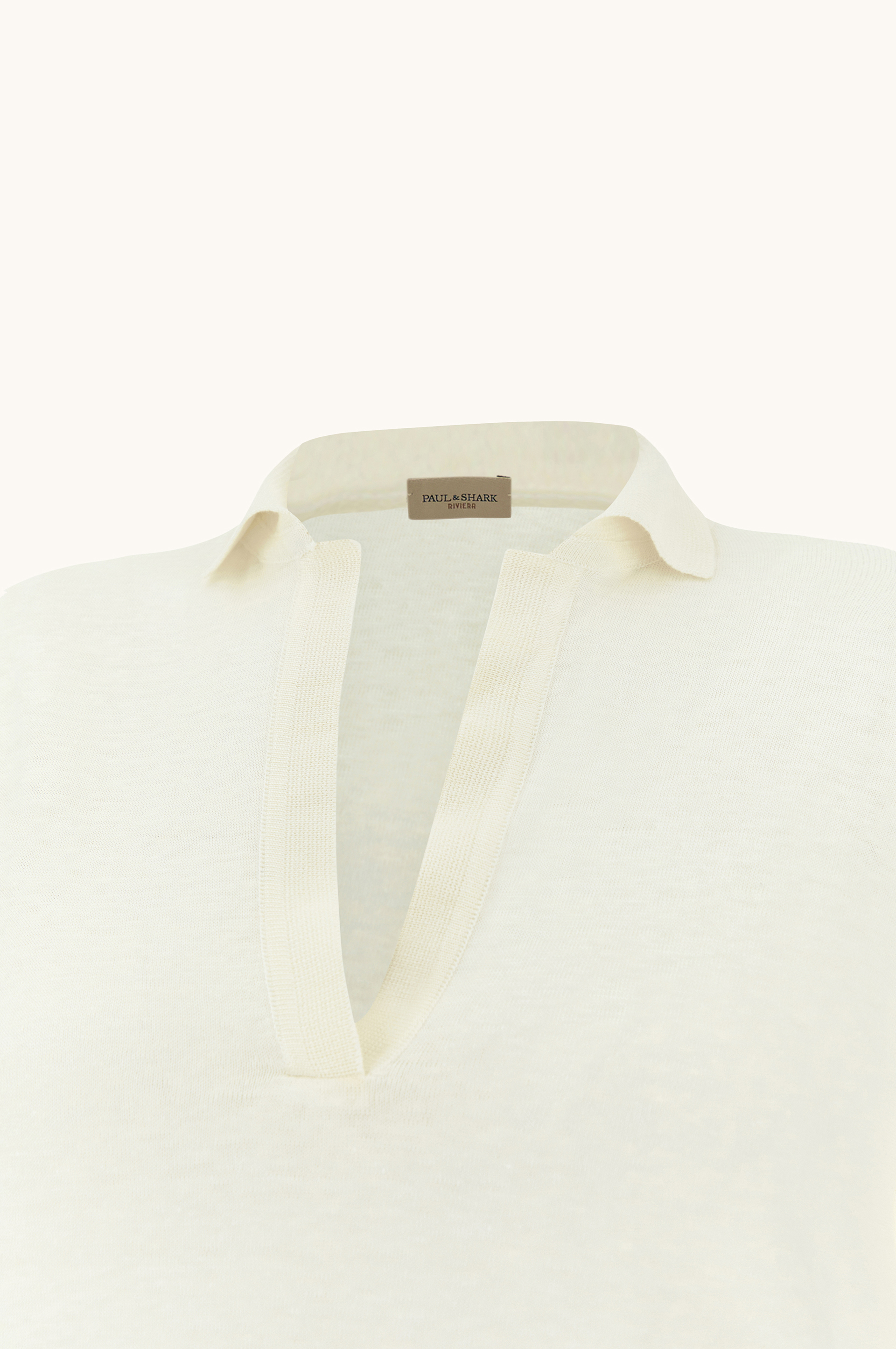 V-Neck linen polo image number 6