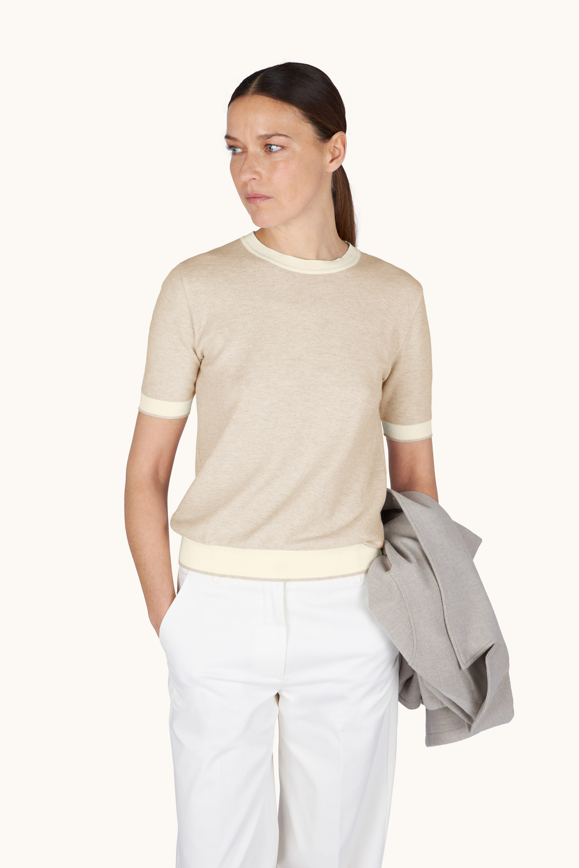 Cashmere and cotton T-Shirt image number 0