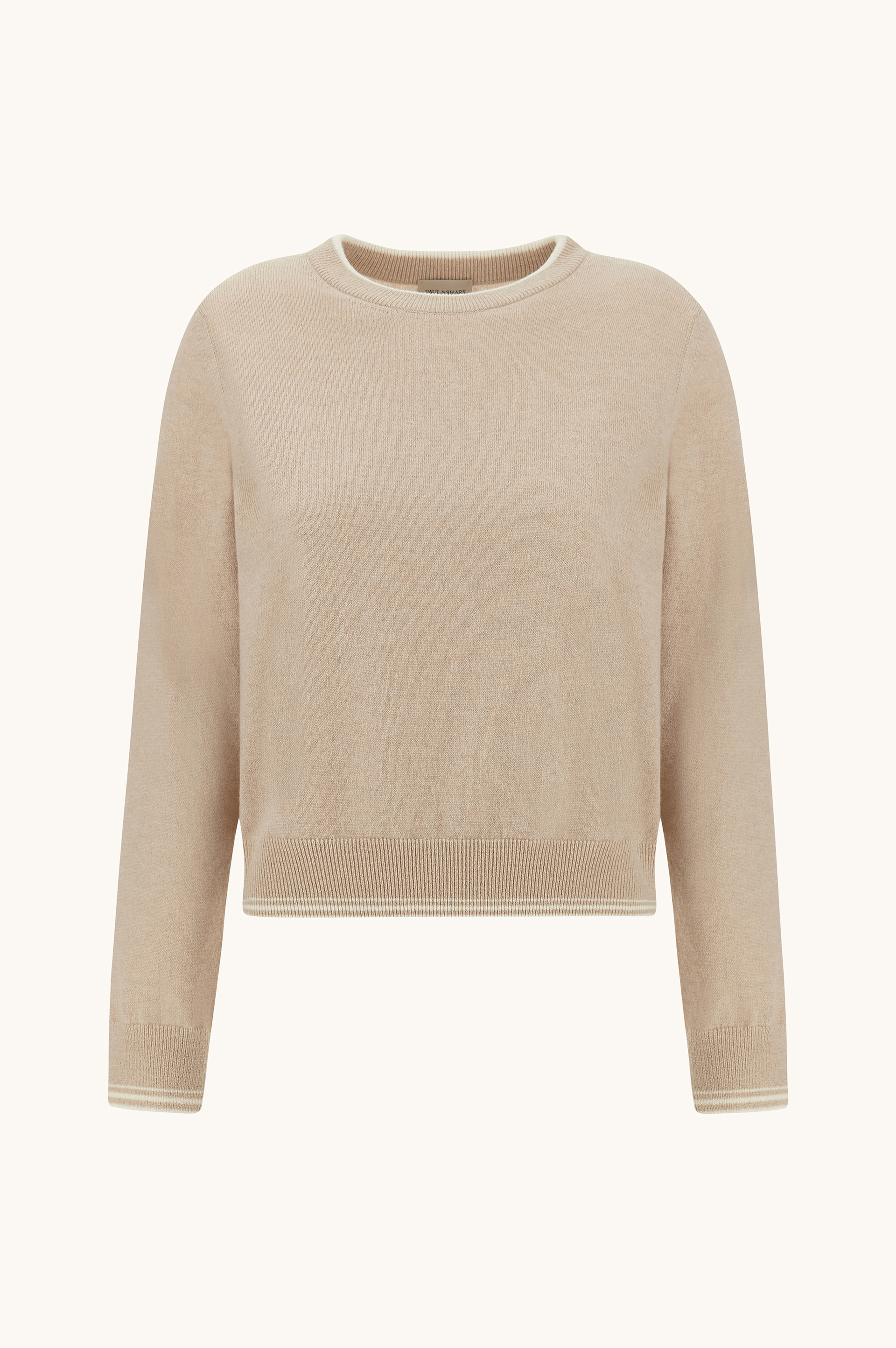 Crew neck cashmere sweater image number 0