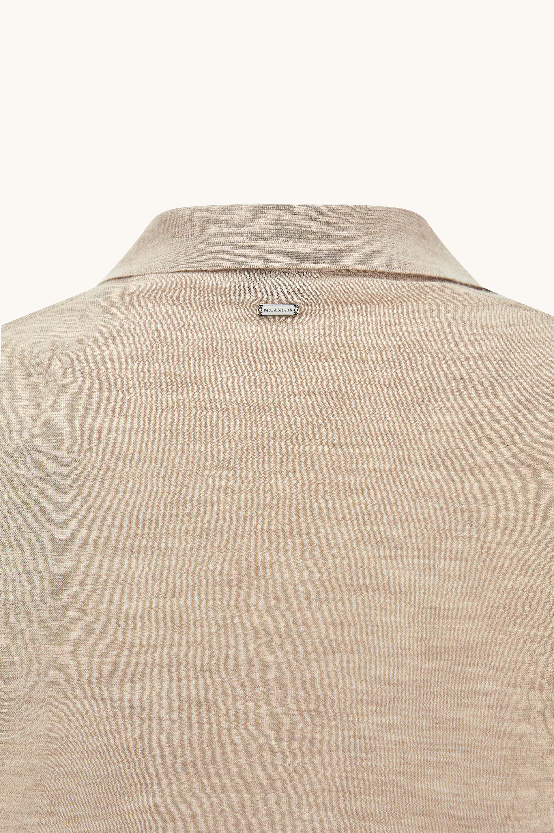 Polo with V-Neck in cashmere and Jaipur silk image number 2