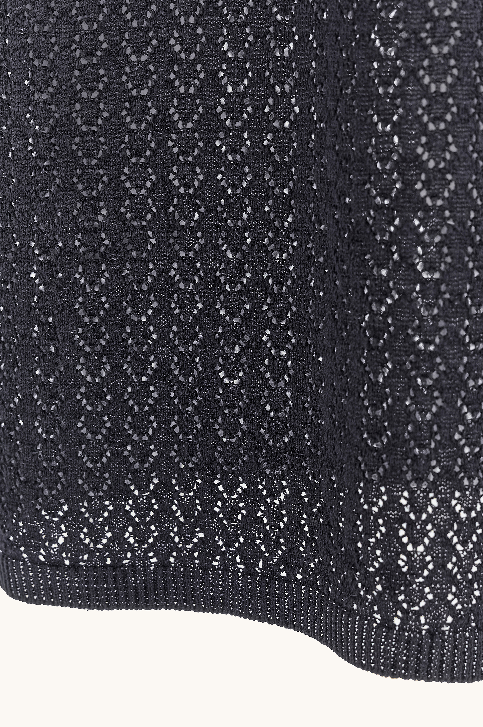 Falda de punto de lino con punto calado image number 1