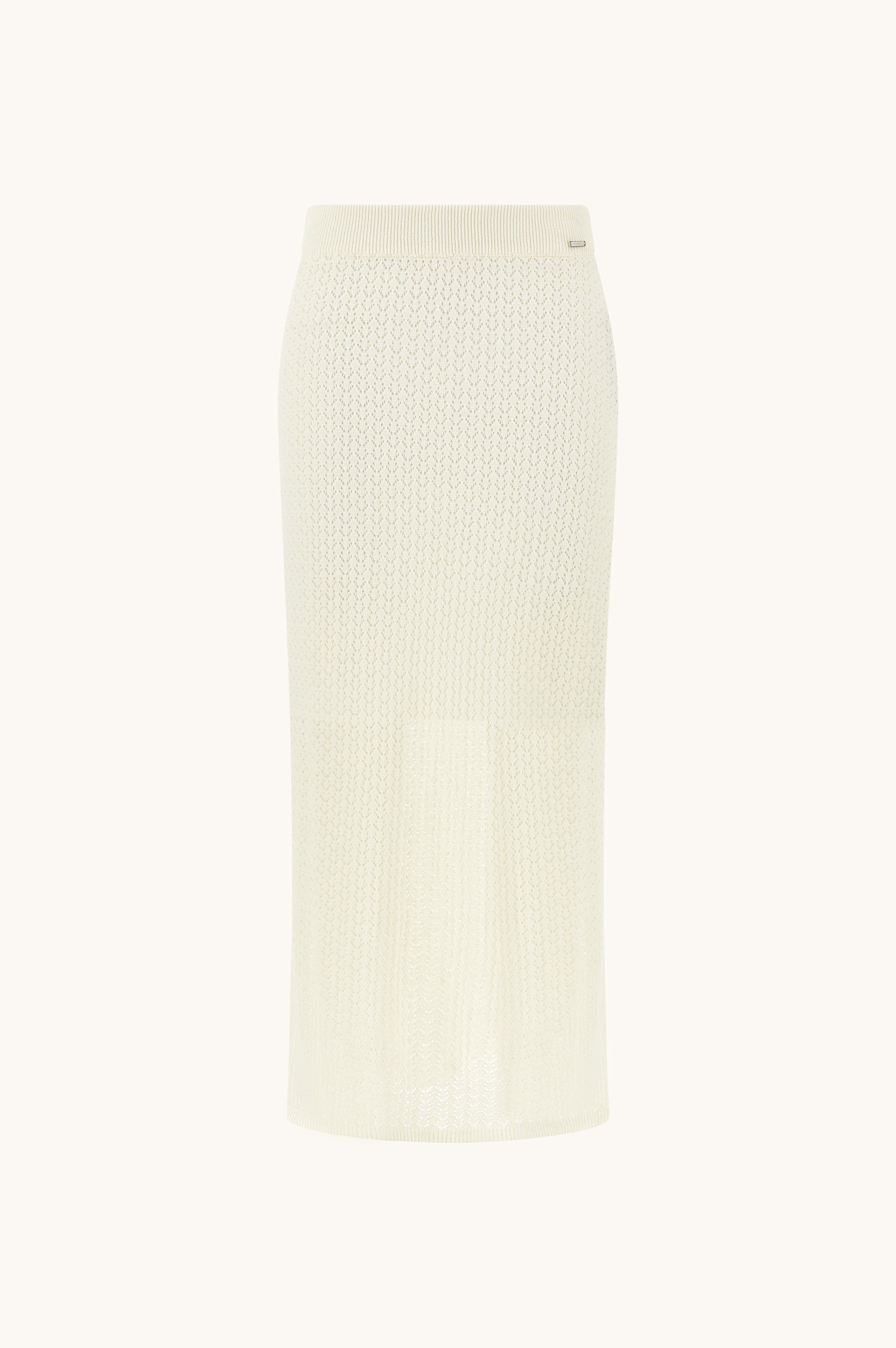 Linen knit skirt with open stitch image number 1