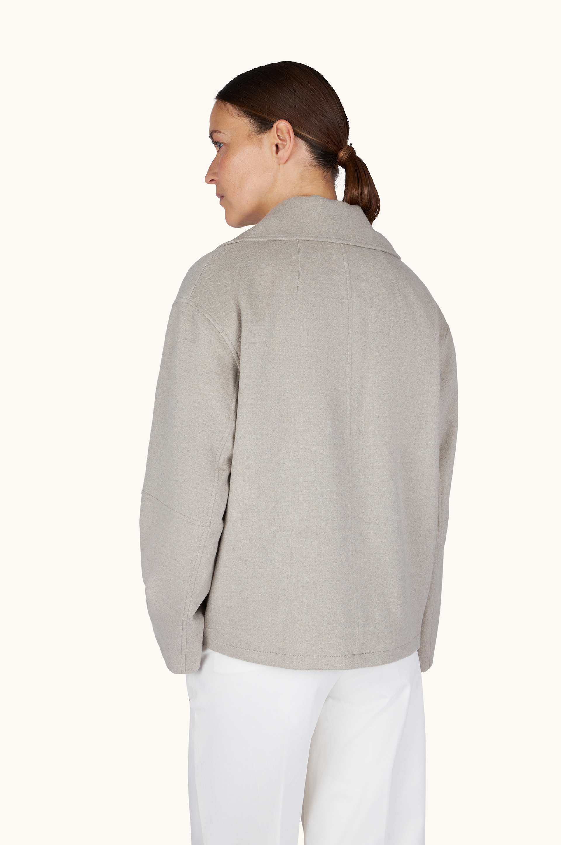 معطف بيسكوت من الكشمير image number 3