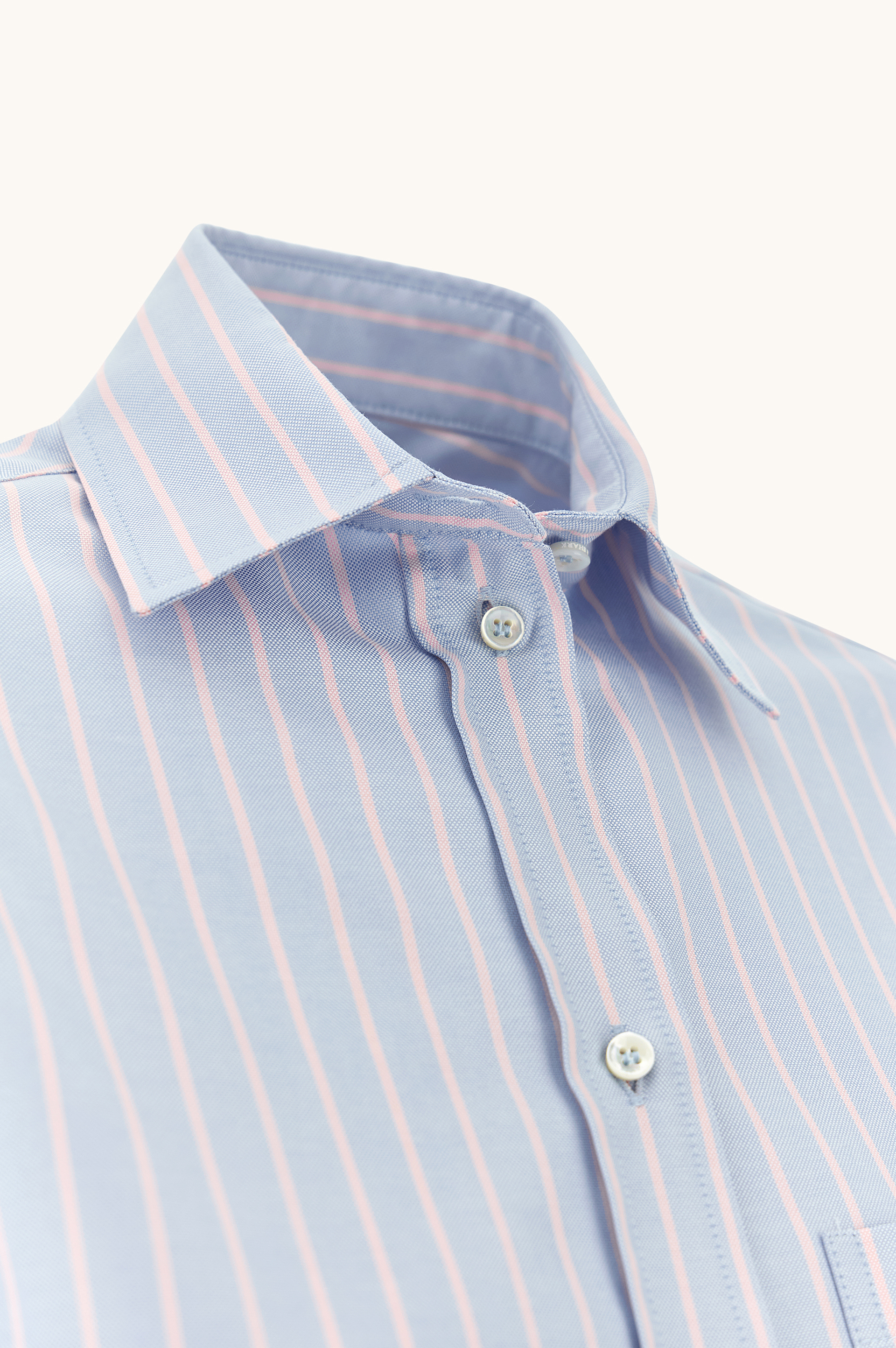 قميص خارجي من قطن أوكسفورد بنقشة مخططة image number 5