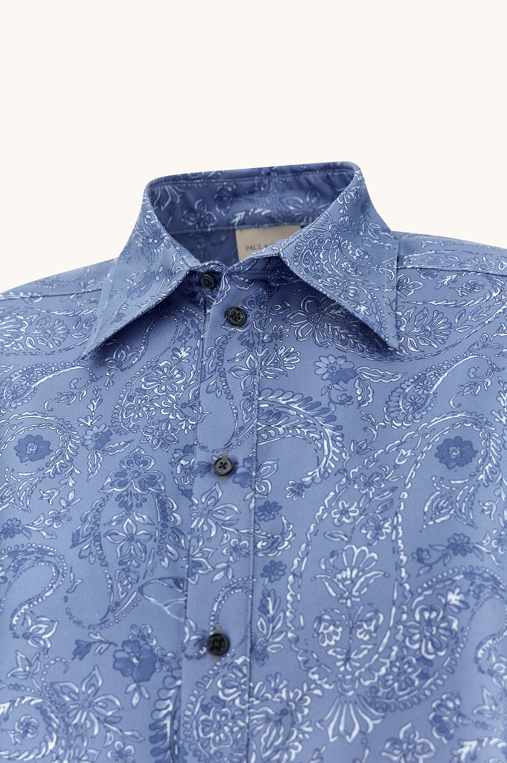 Silk overshirt with Shark Paisley print image number 5