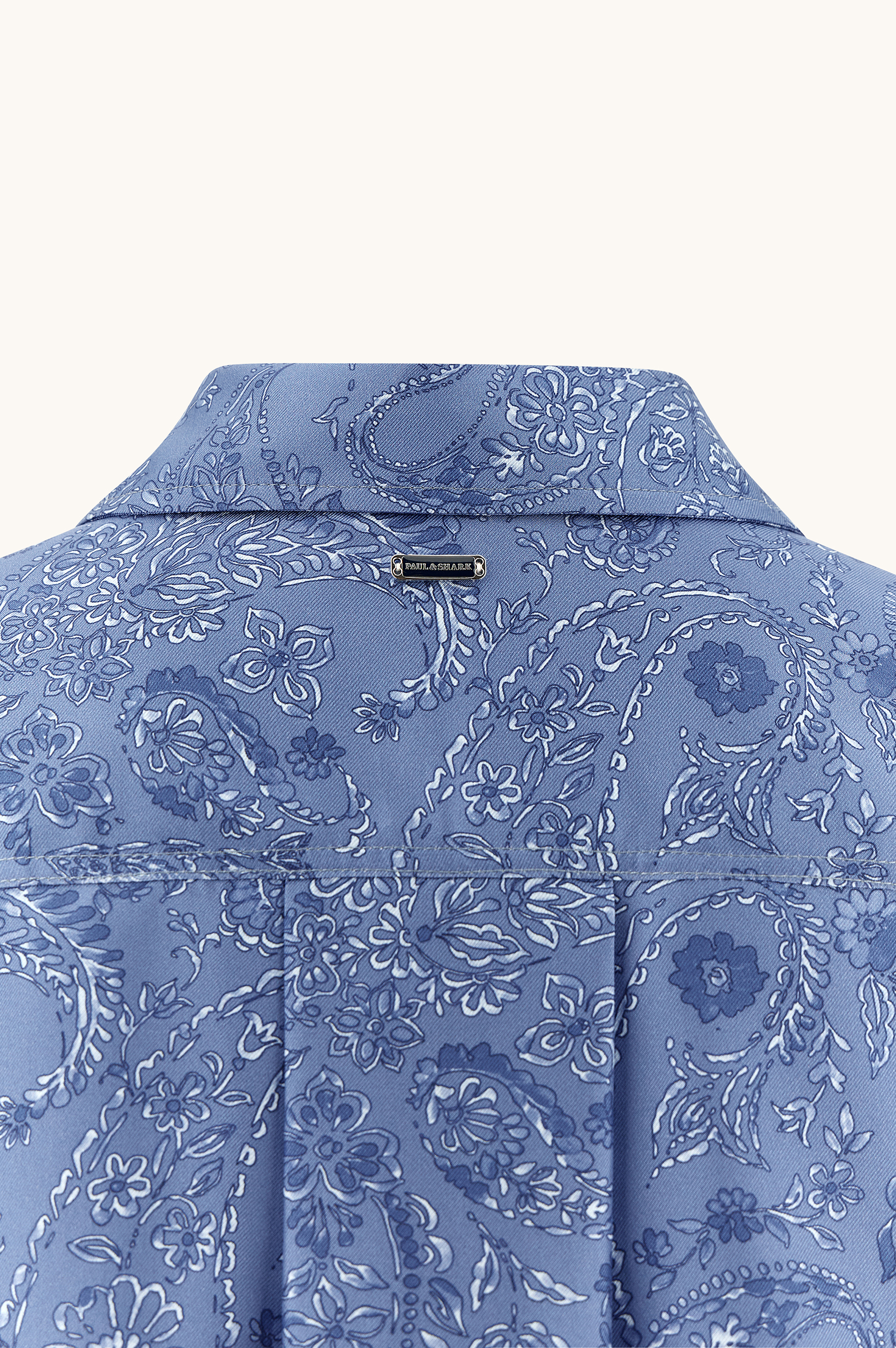 Silk overshirt with Shark Paisley print image number 6