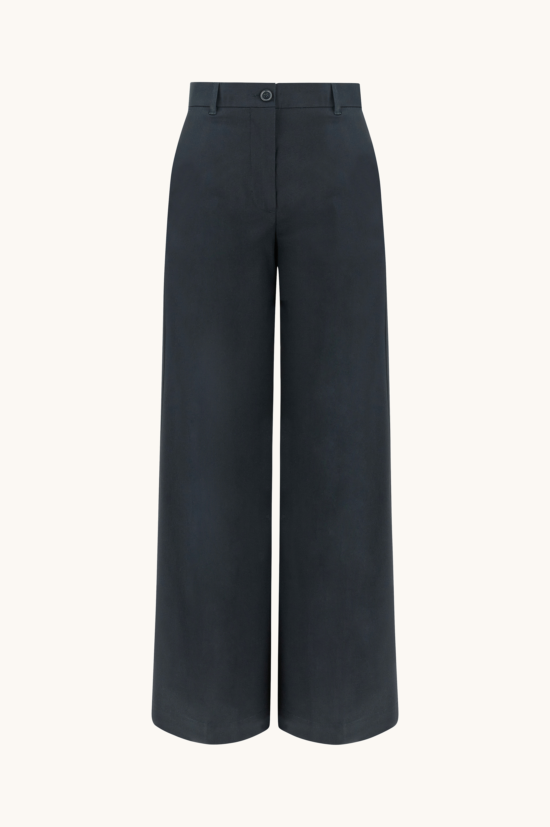 Stretch cotton satin trousers image number 1