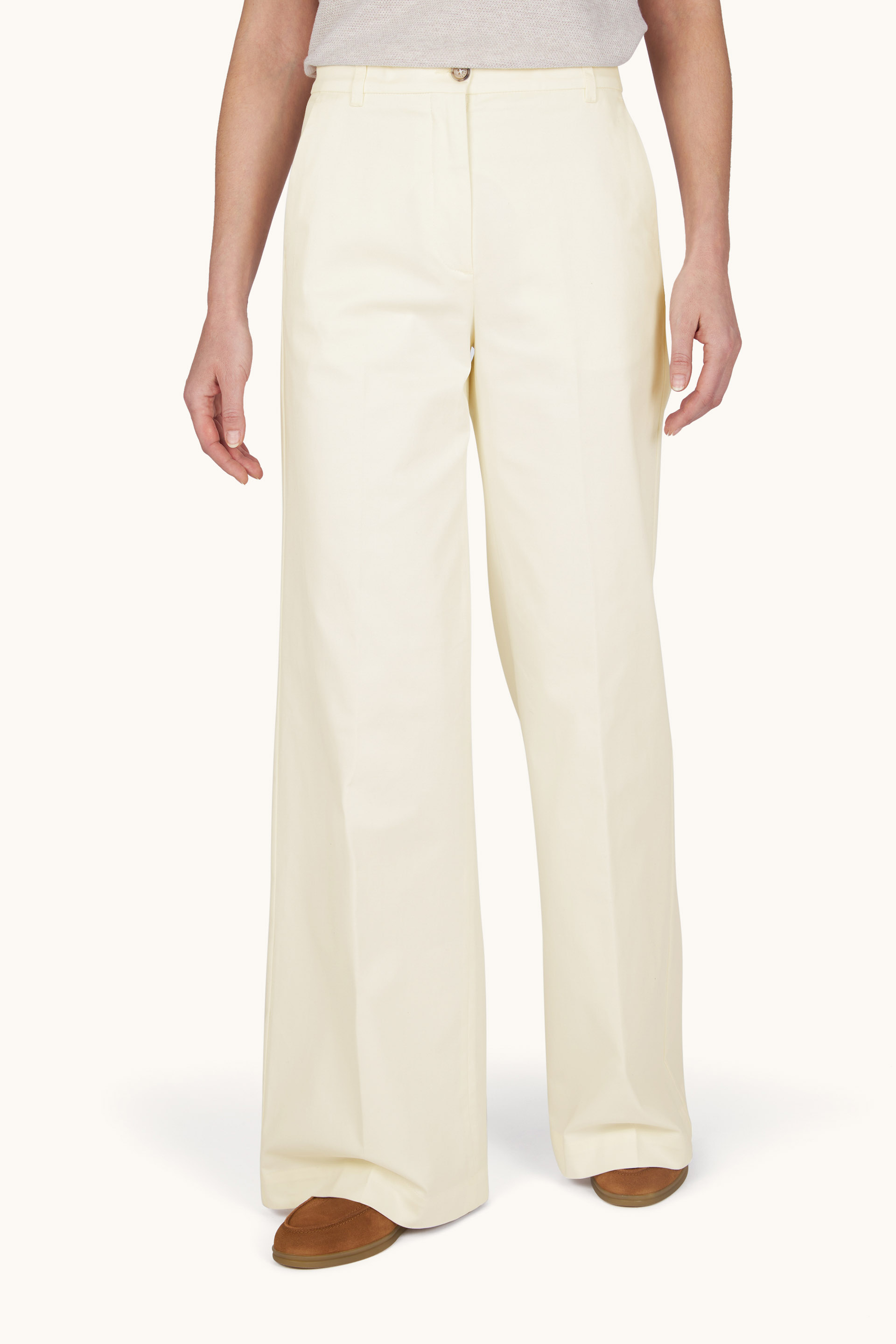 Stretch cotton twill trousers image number 0