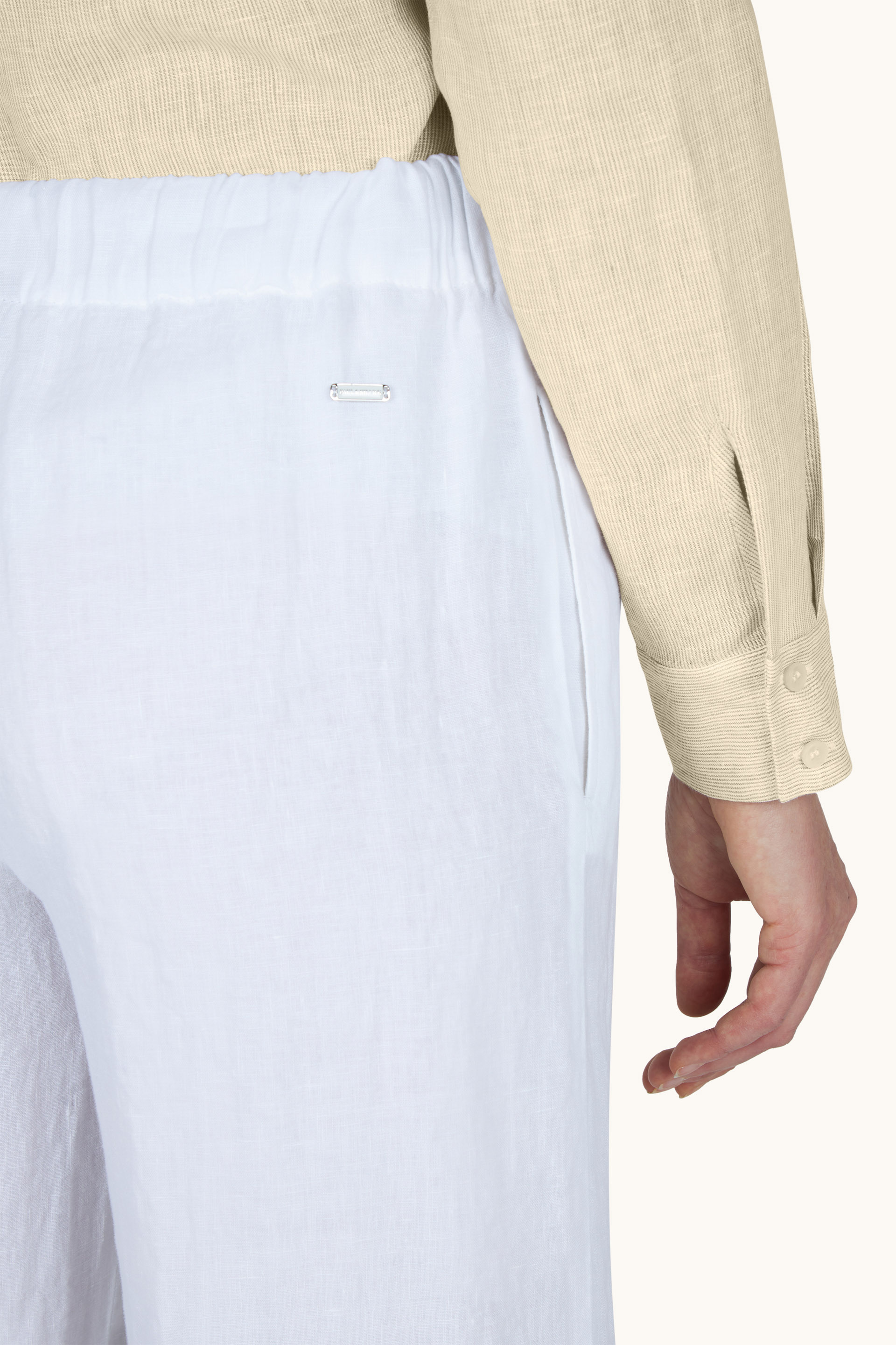 Palazzo trousers in linen image number 4
