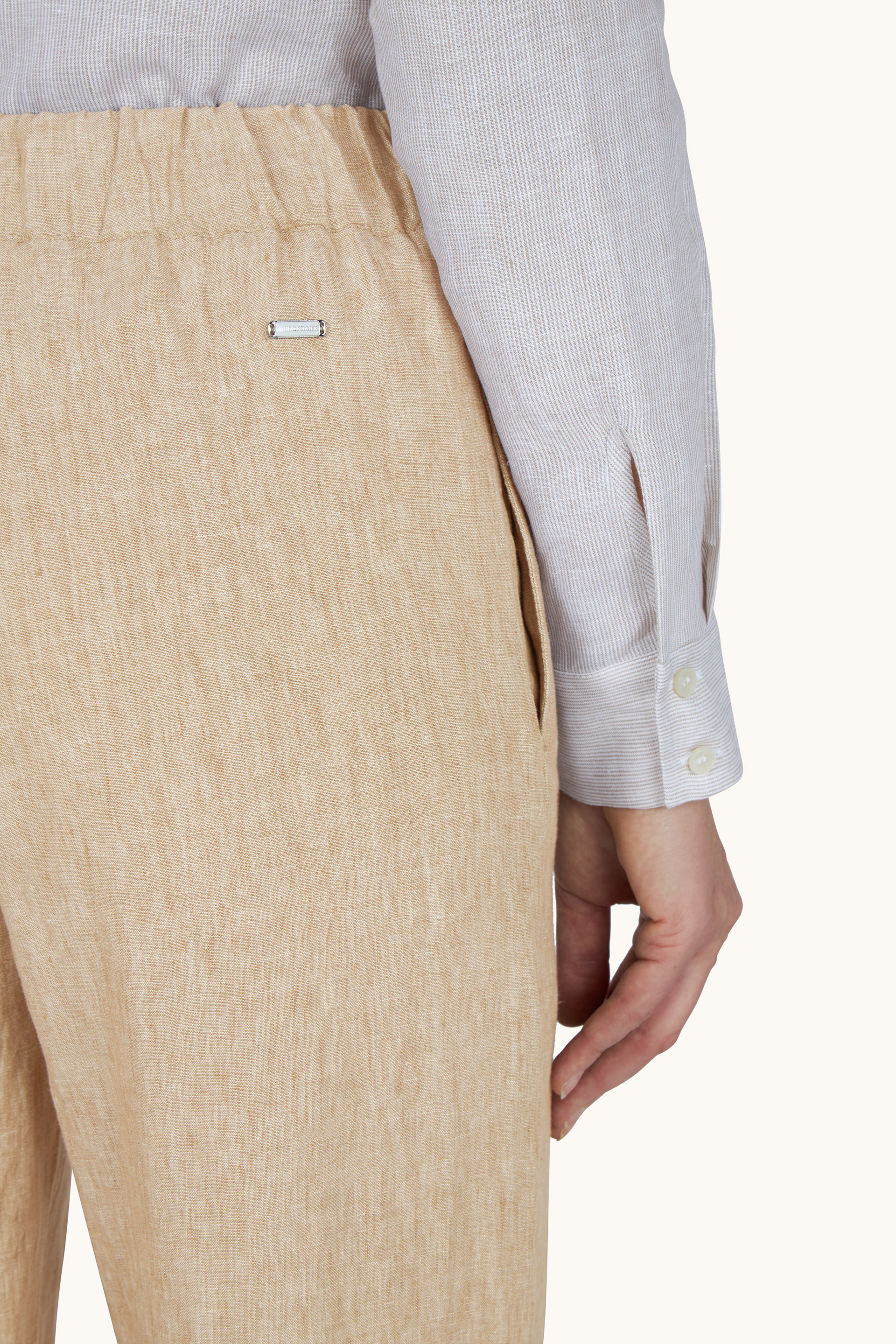 Palazzo trousers in linen image number 4
