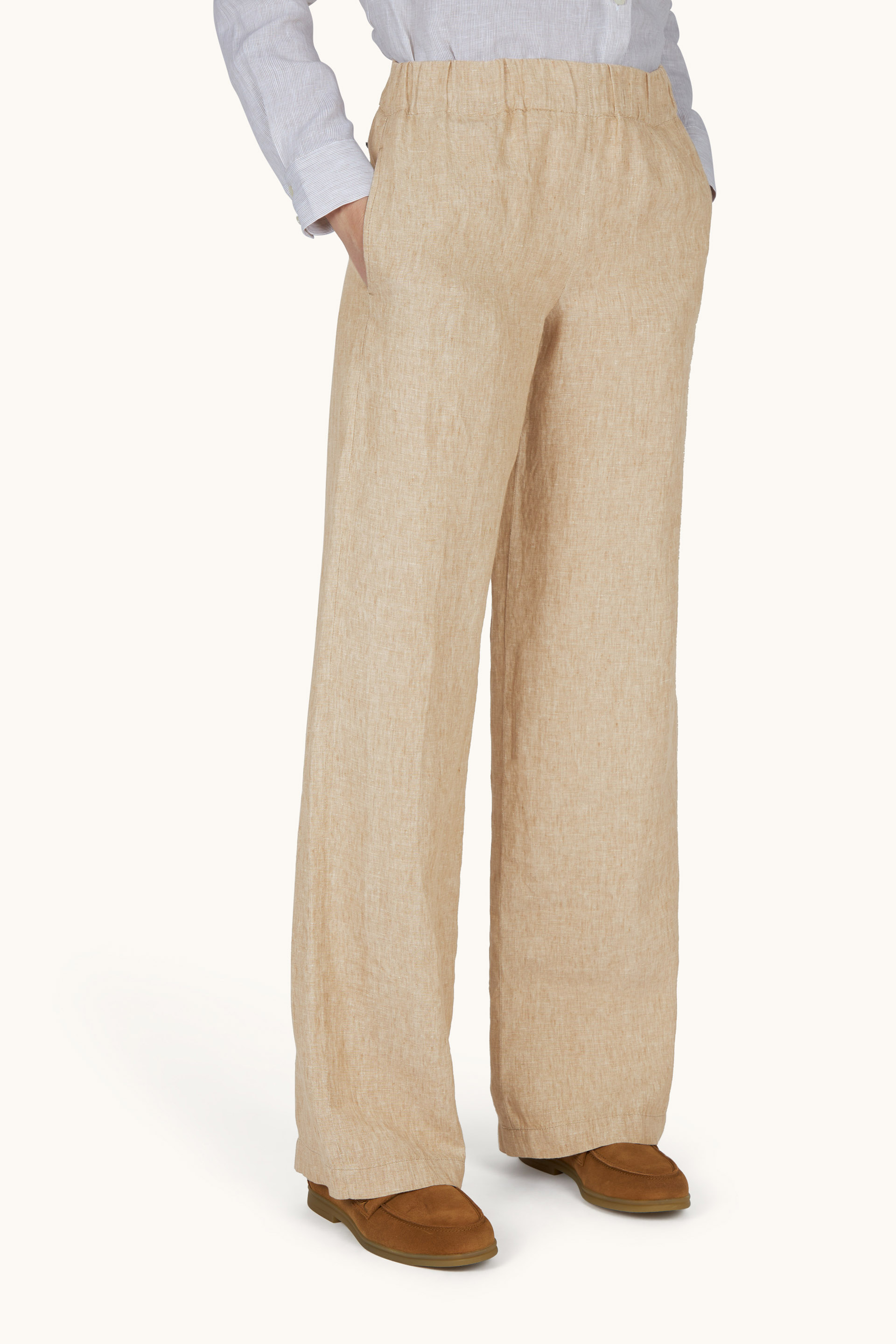 Palazzo trousers in linen image number 0