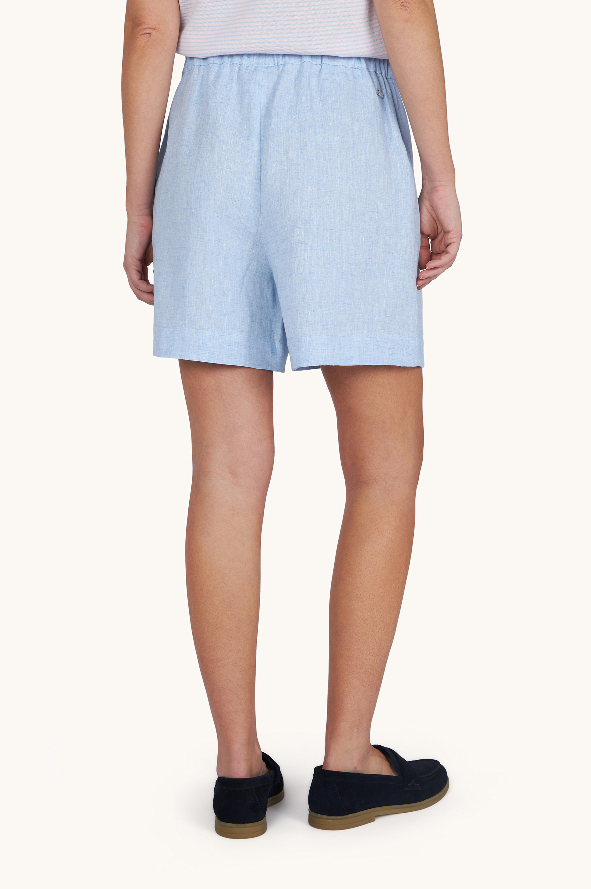 Linen Bermuda shorts with drawstring image number 3