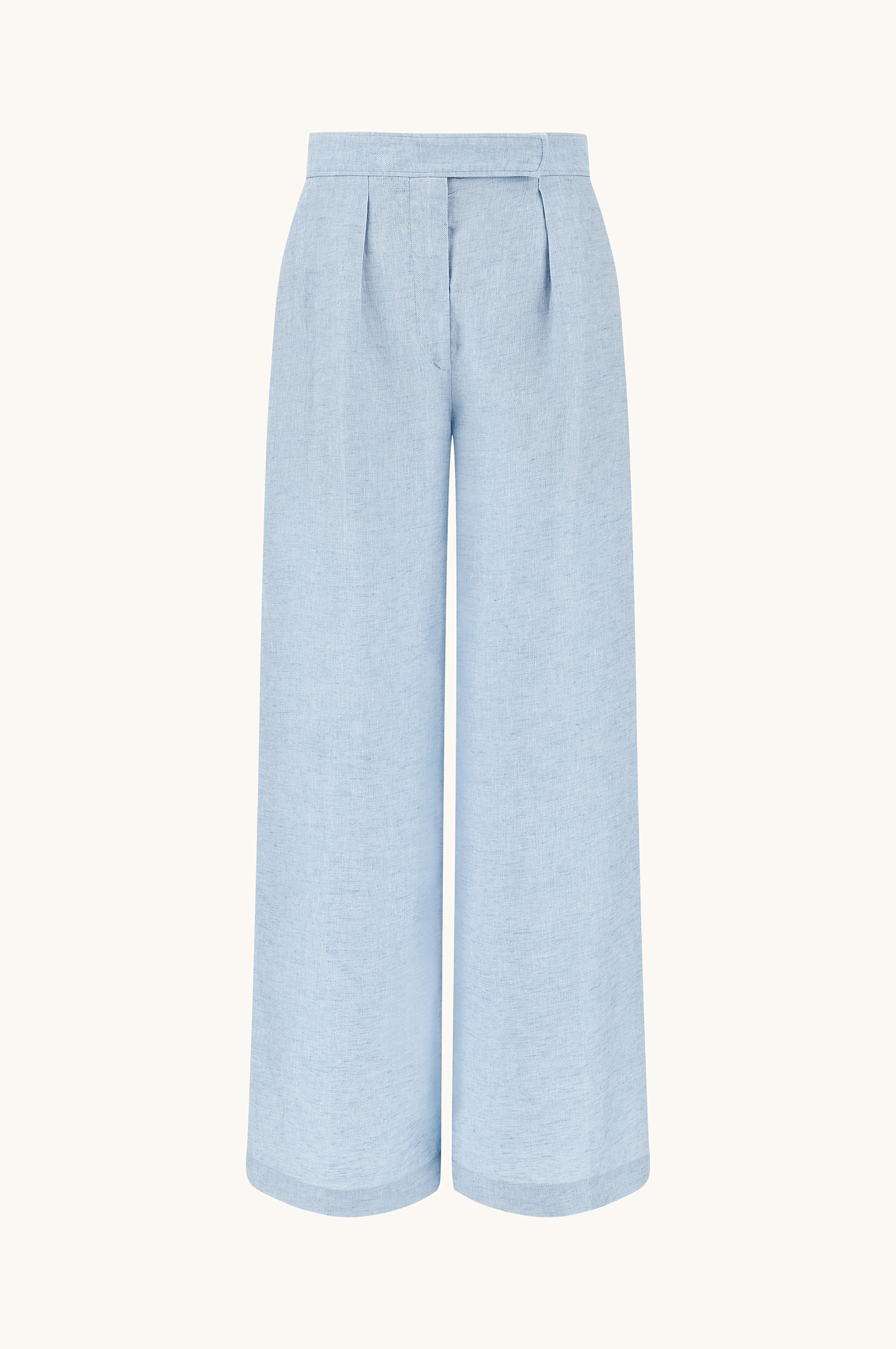 Wide leg linen trousers image number 1