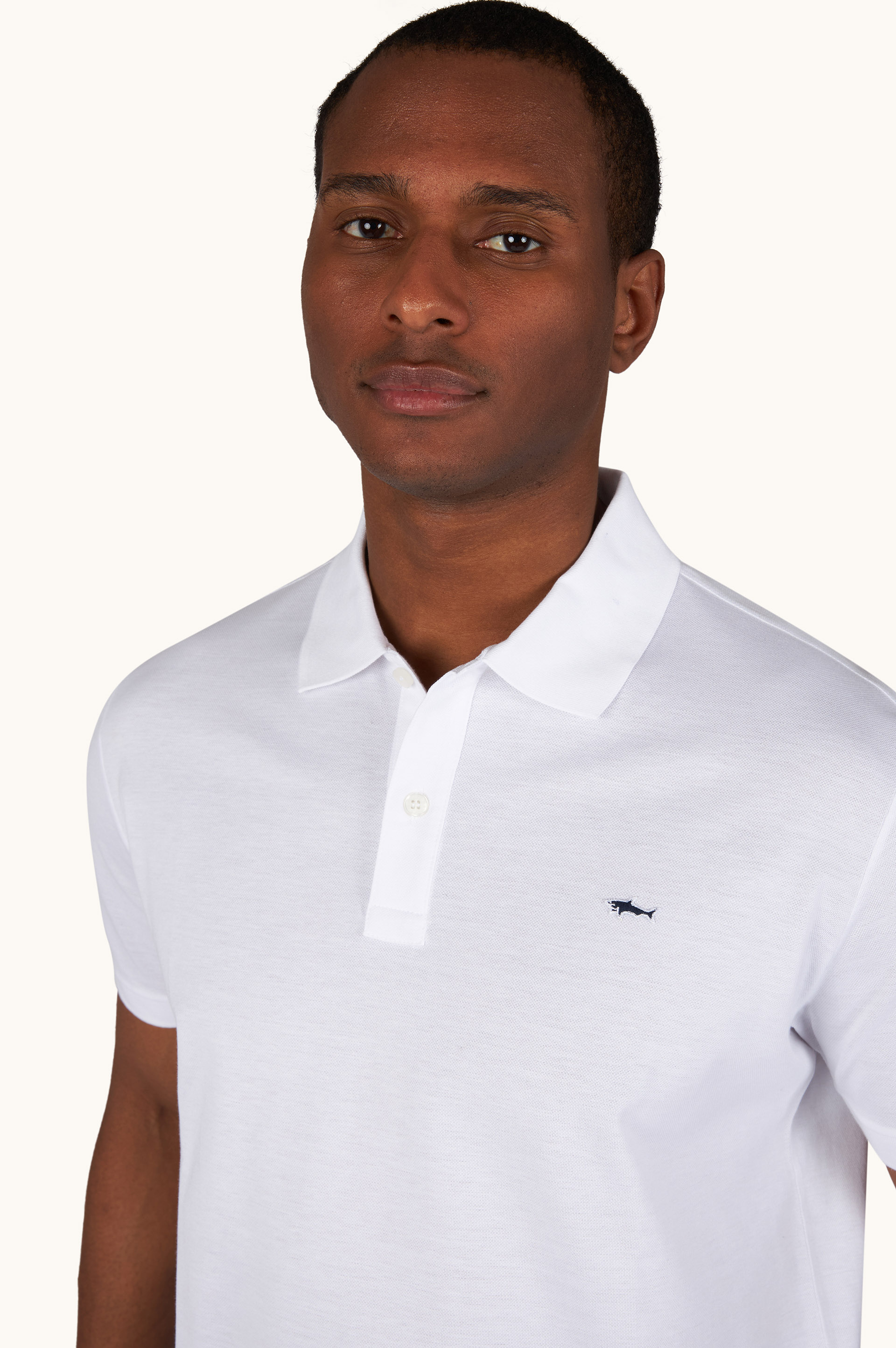 Piqu&eacute;‑Poloshirt aus Double Cotton mit Shark‑Stickerei image number 4