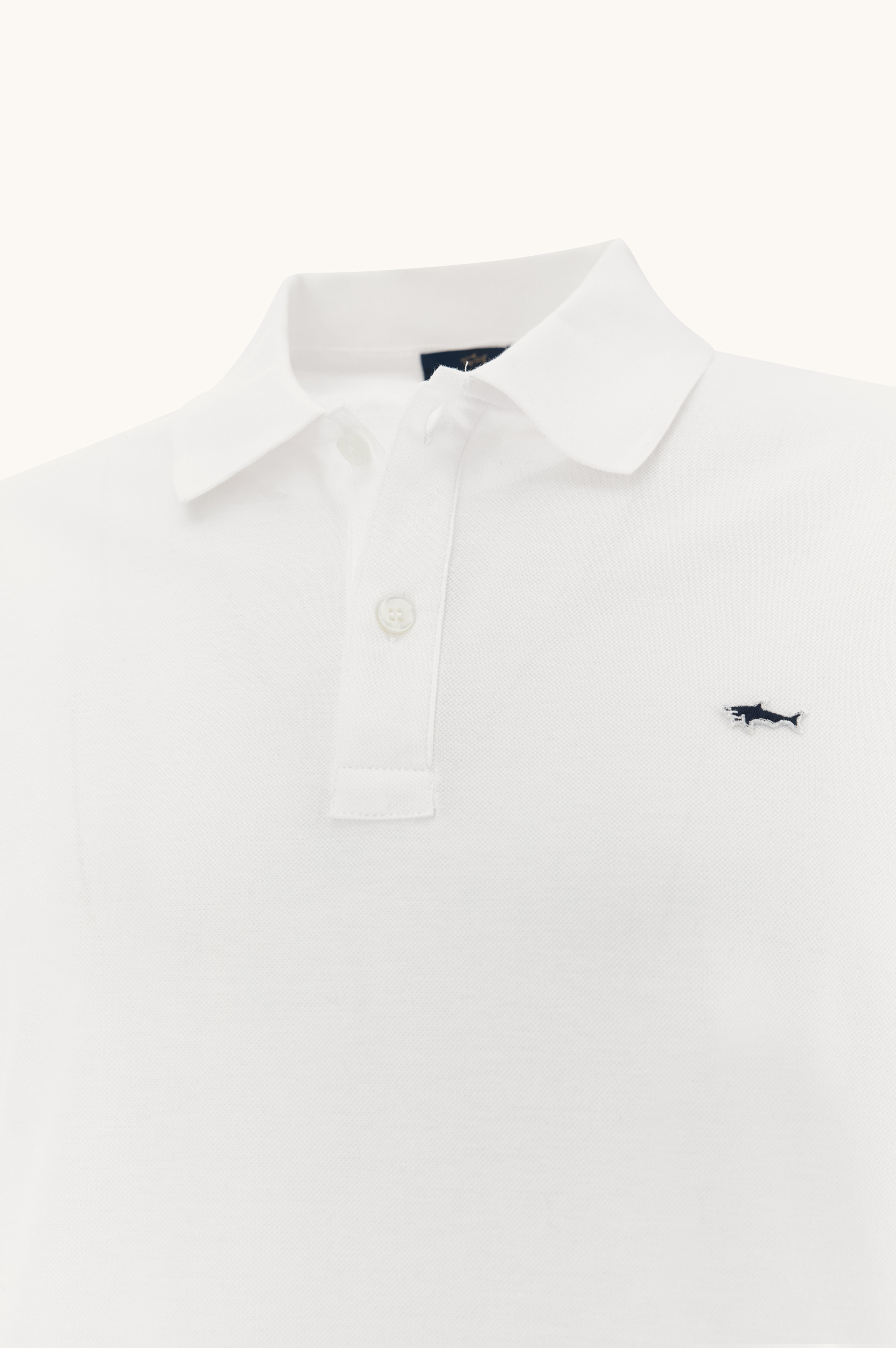 Piqu&eacute;‑Poloshirt aus Double Cotton mit Shark‑Stickerei image number 5