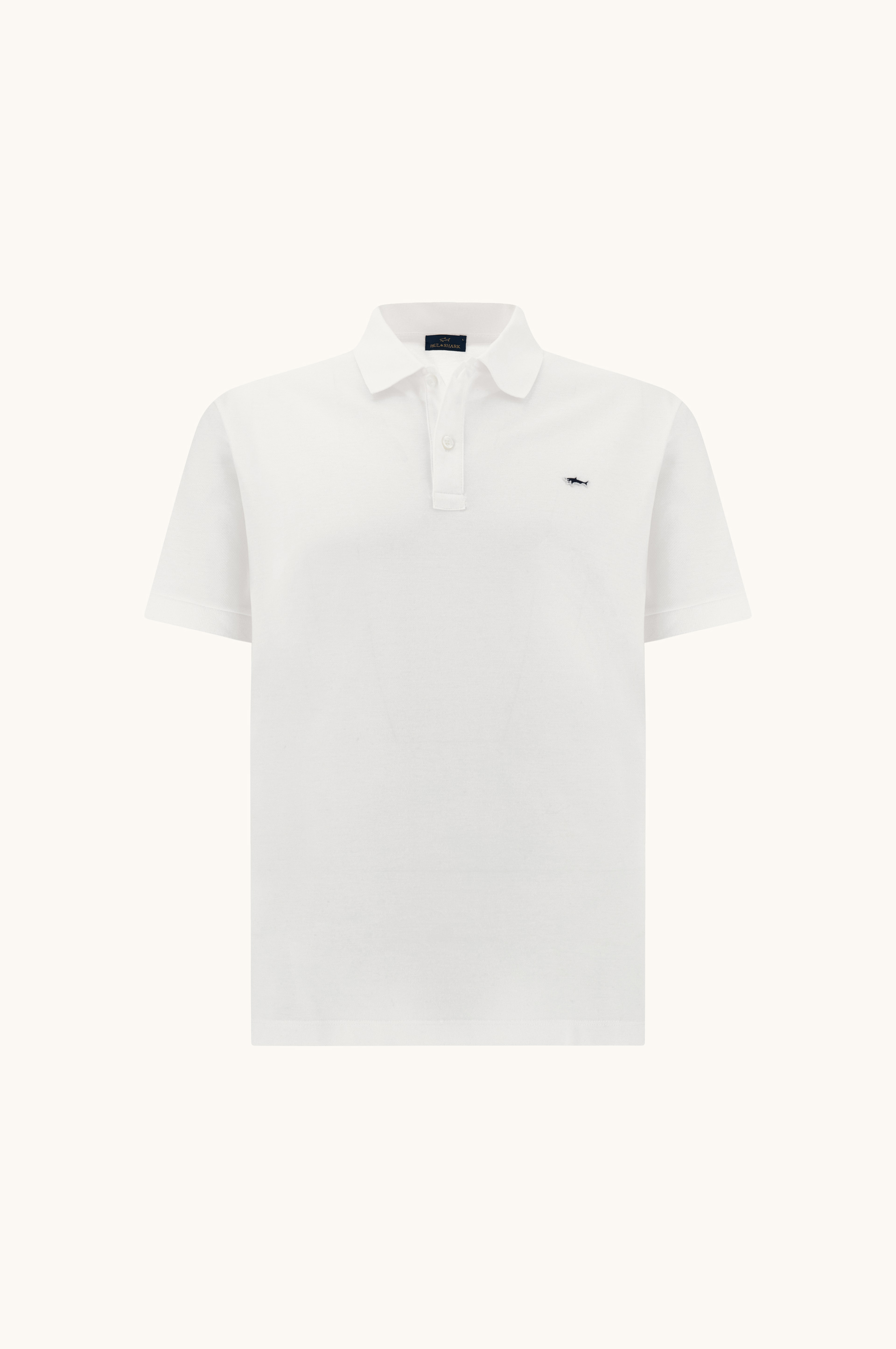 Piqu&eacute;‑Poloshirt aus Double Cotton mit Shark‑Stickerei image number 1