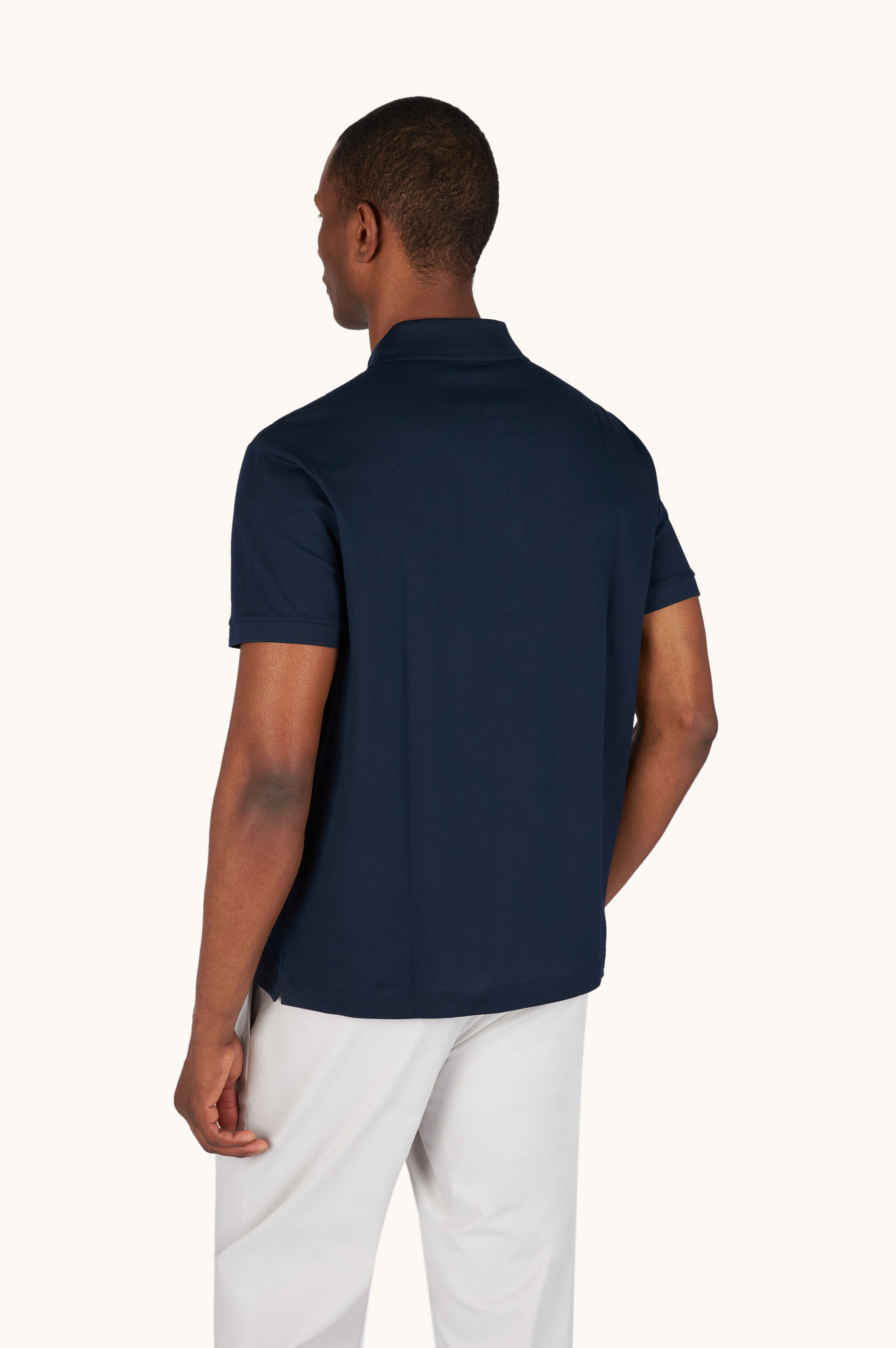 Polo de algod&oacute;n Double Piqu&eacute; con bordado Shark image number 3