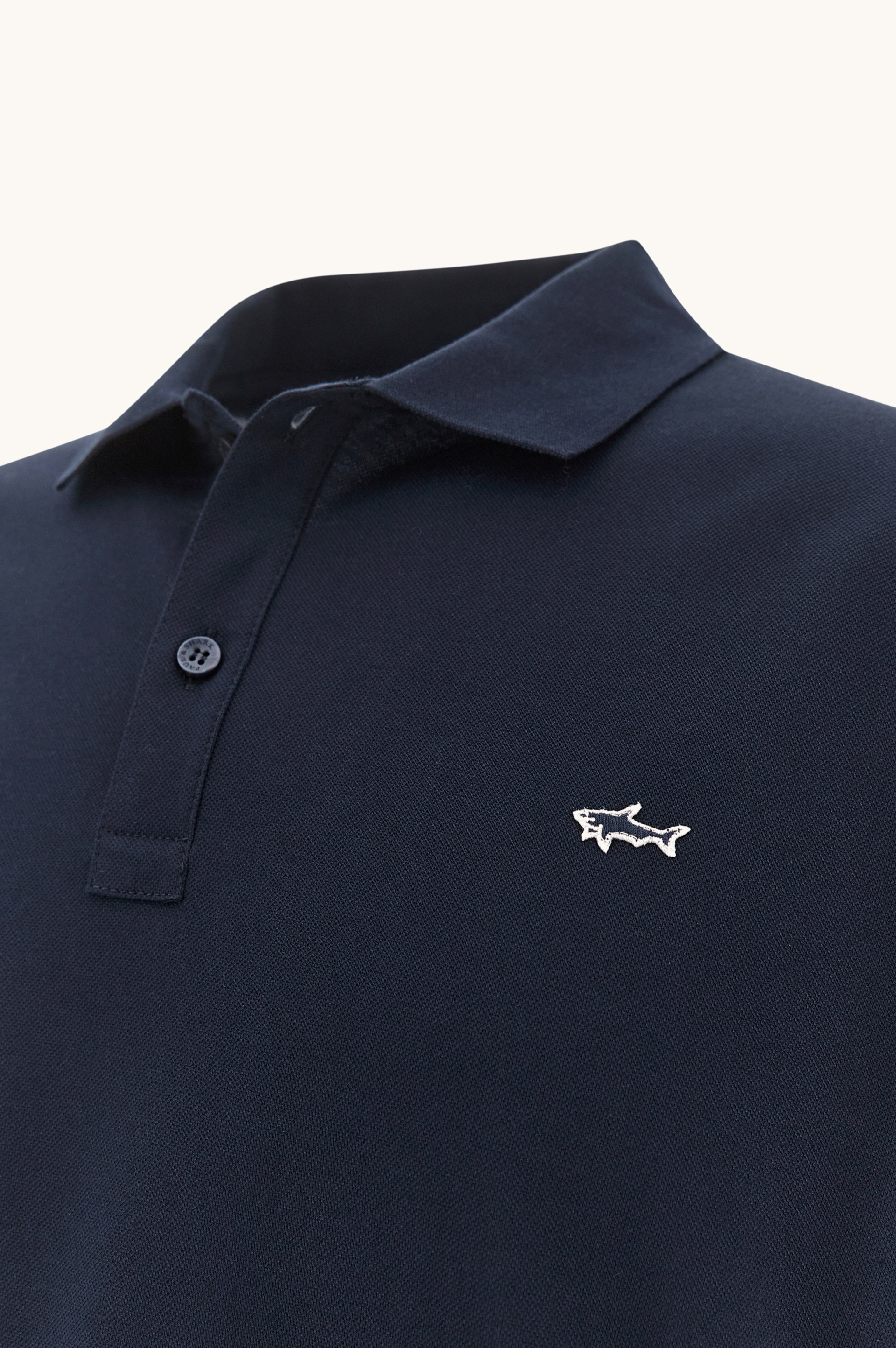 Polo en coton Double Piqu&eacute; avec broderie Shark image number 1