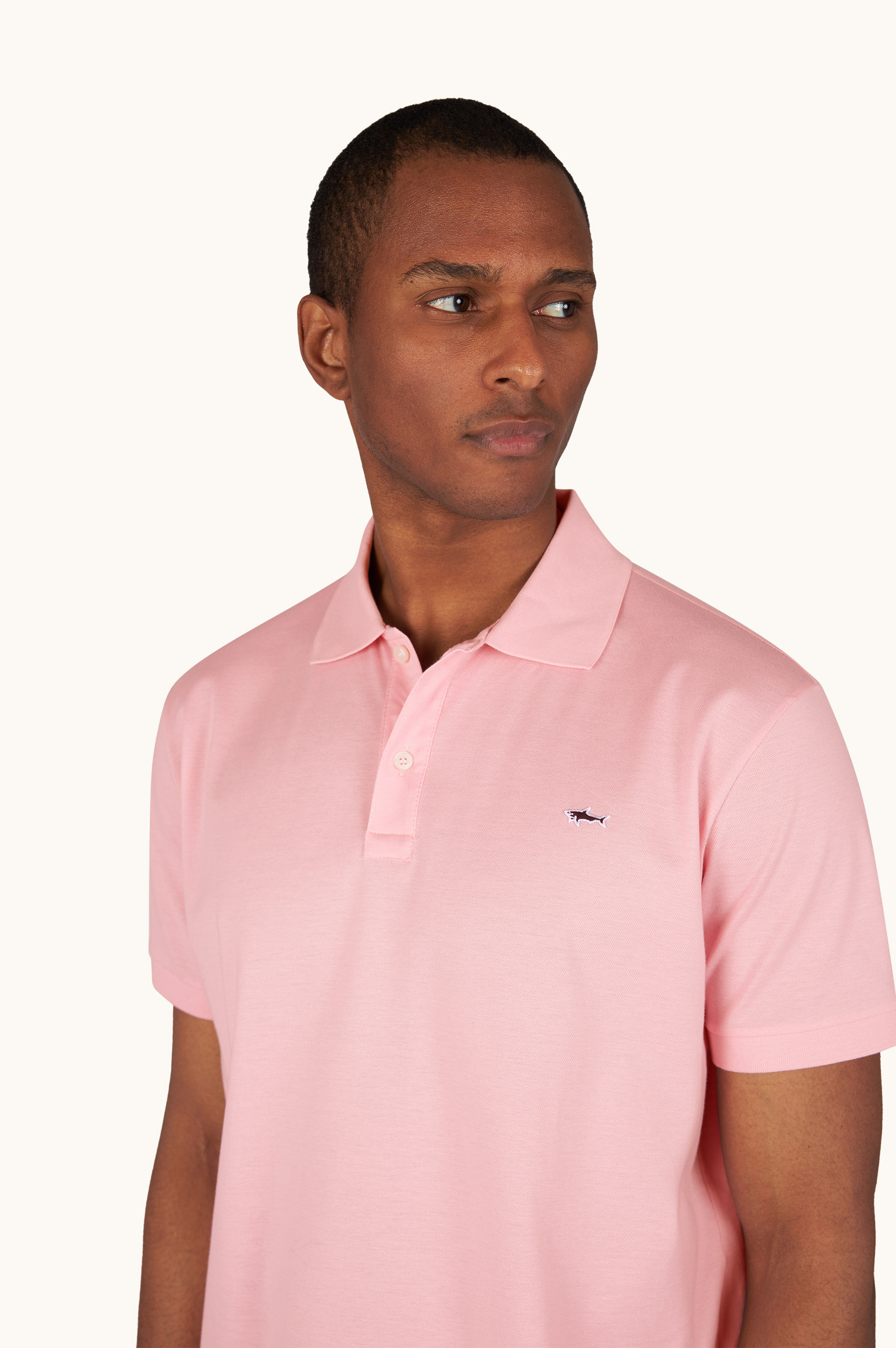 Piqu&eacute;‑Poloshirt aus Double Cotton mit Shark‑Stickerei image number 4
