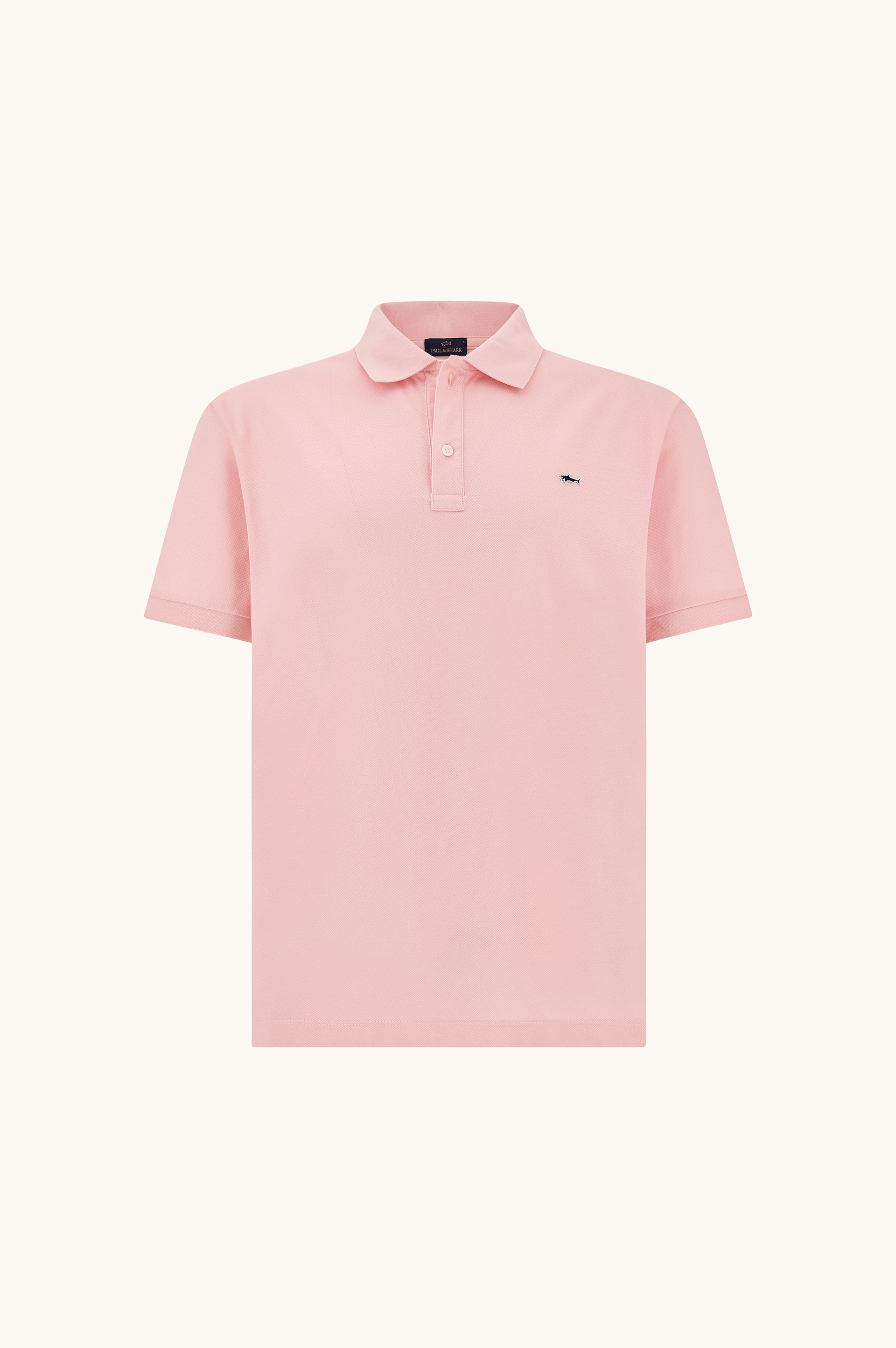 Piqu&eacute;‑Poloshirt aus Double Cotton mit Shark‑Stickerei image number 1