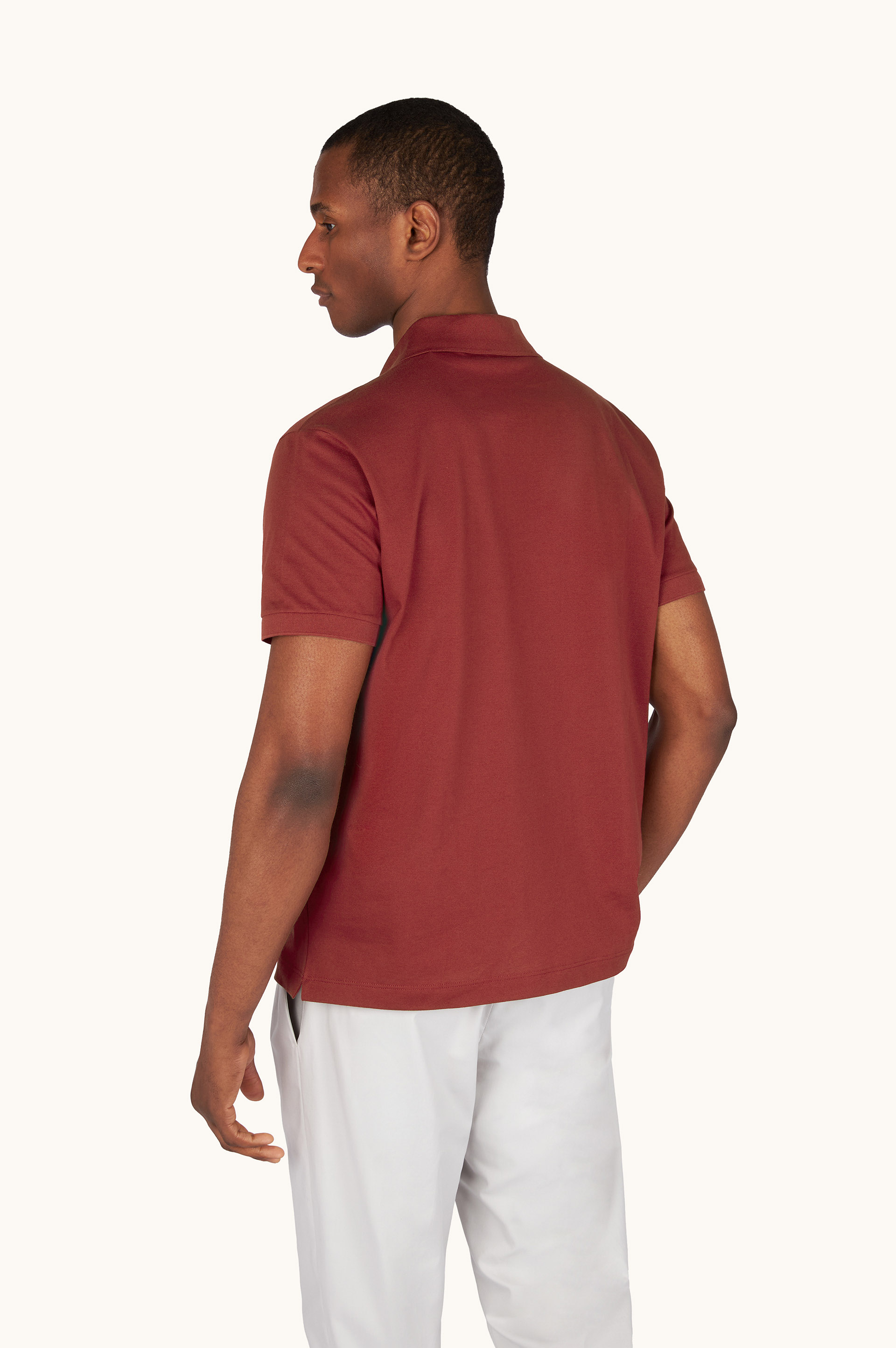 Double Piqu&eacute; cotton polo shirt with Shark embroidery image number 3