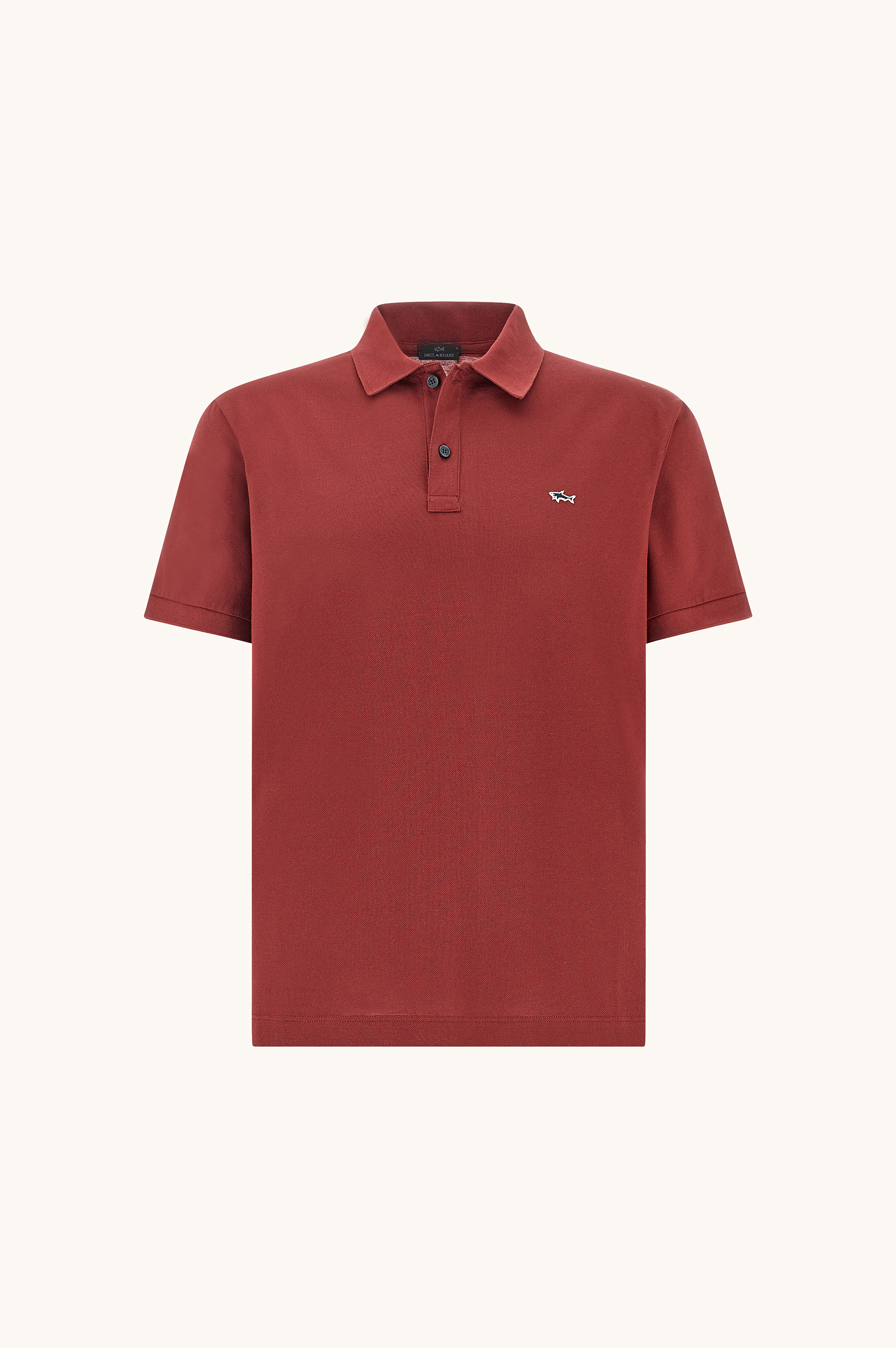 Double Piqu&eacute; cotton polo shirt with Shark embroidery image number 1