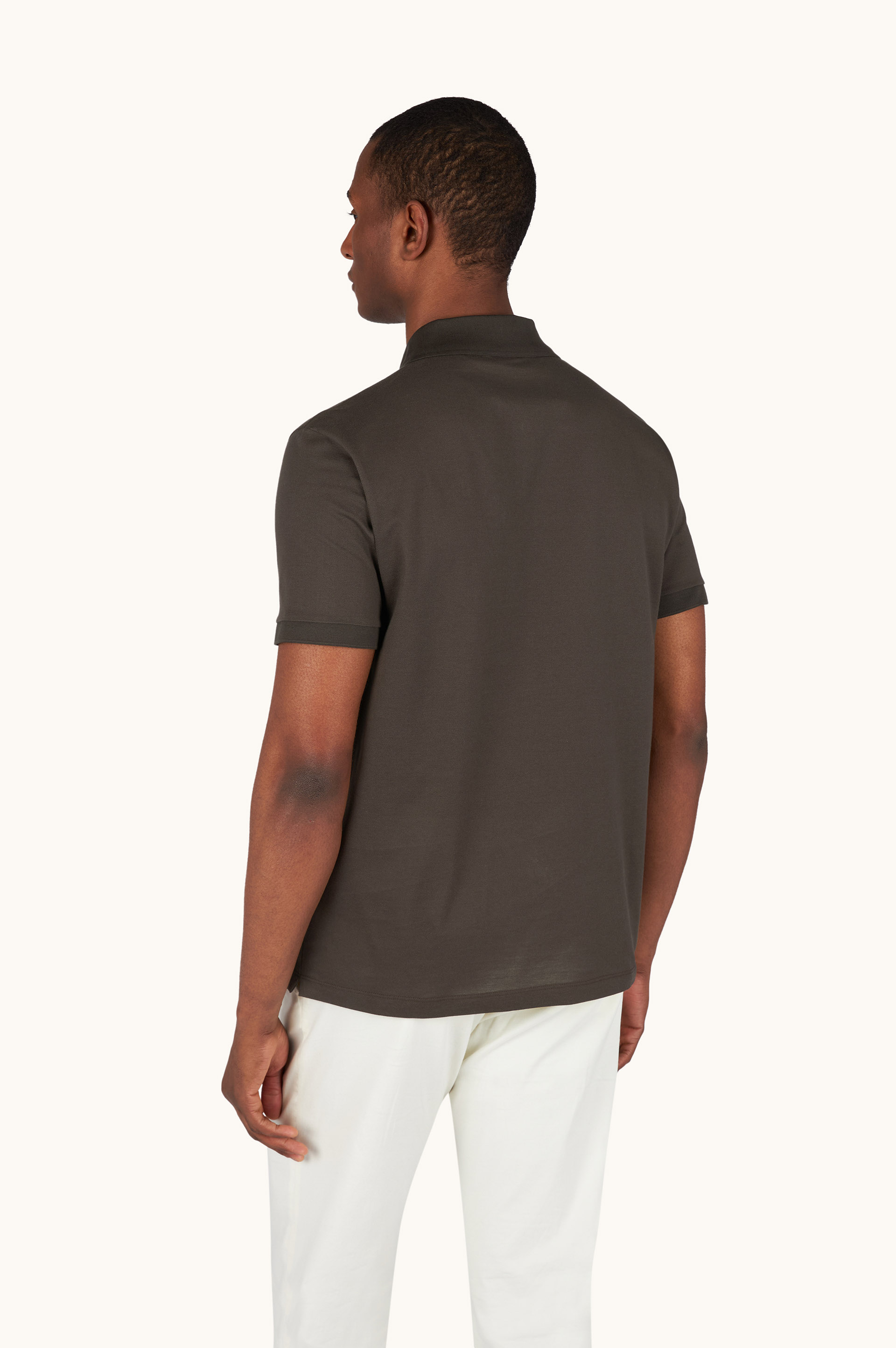 Double Piqu&eacute; cotton polo shirt with Shark embroidery image number 3