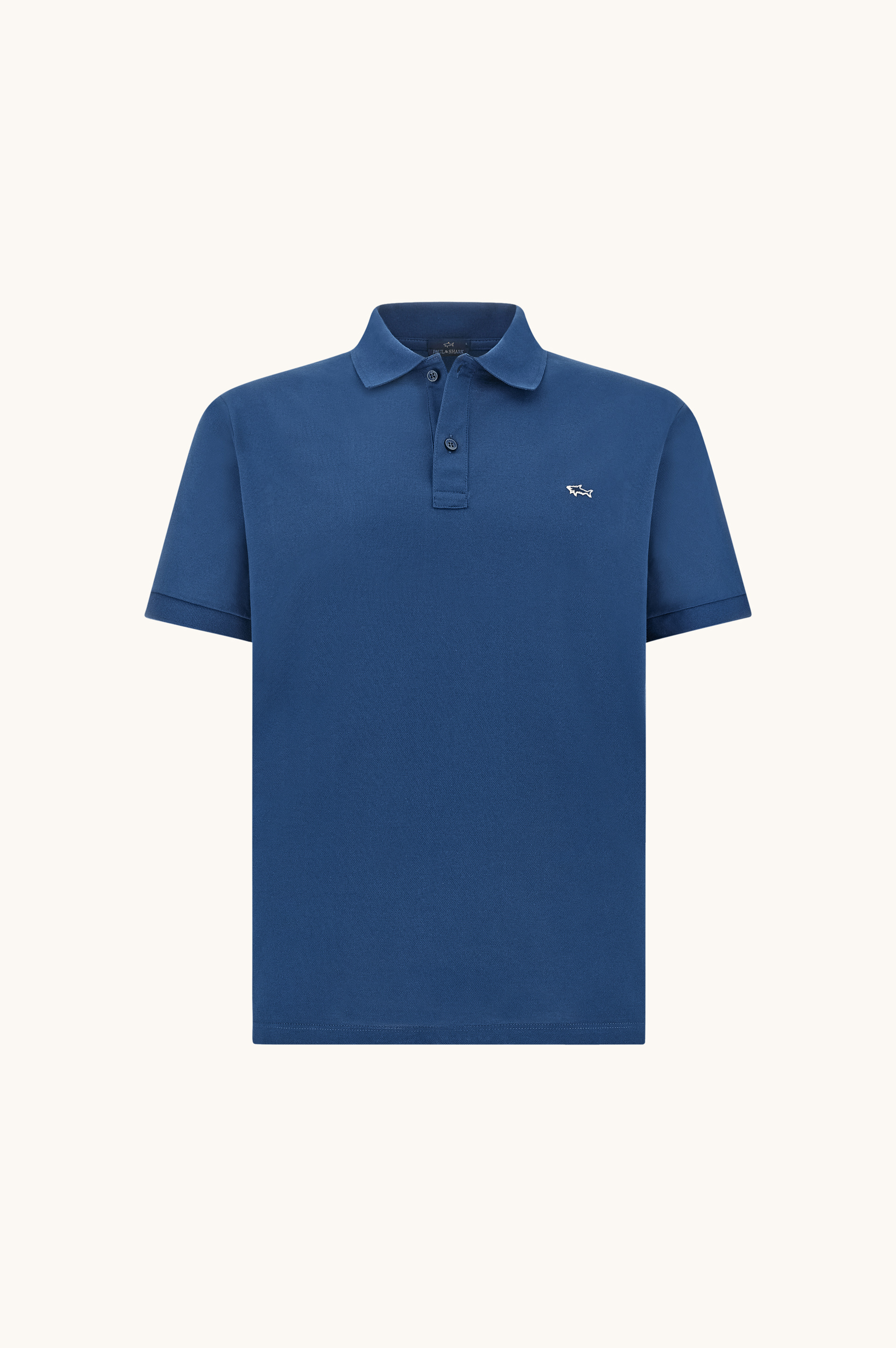 Polo de algod&oacute;n Double Piqu&eacute; con bordado Shark image number 1