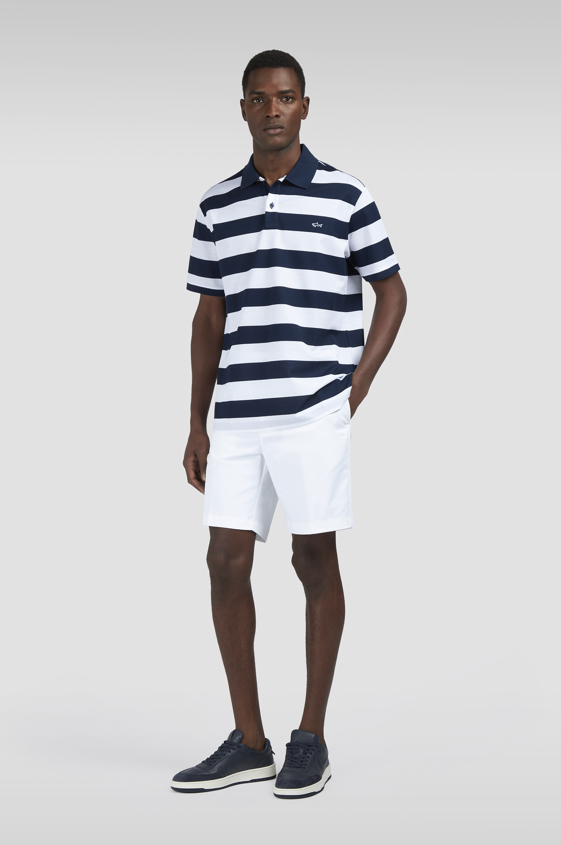 Double Piqué cotton polo image number 2 Double Piqué cotton polo image number 2