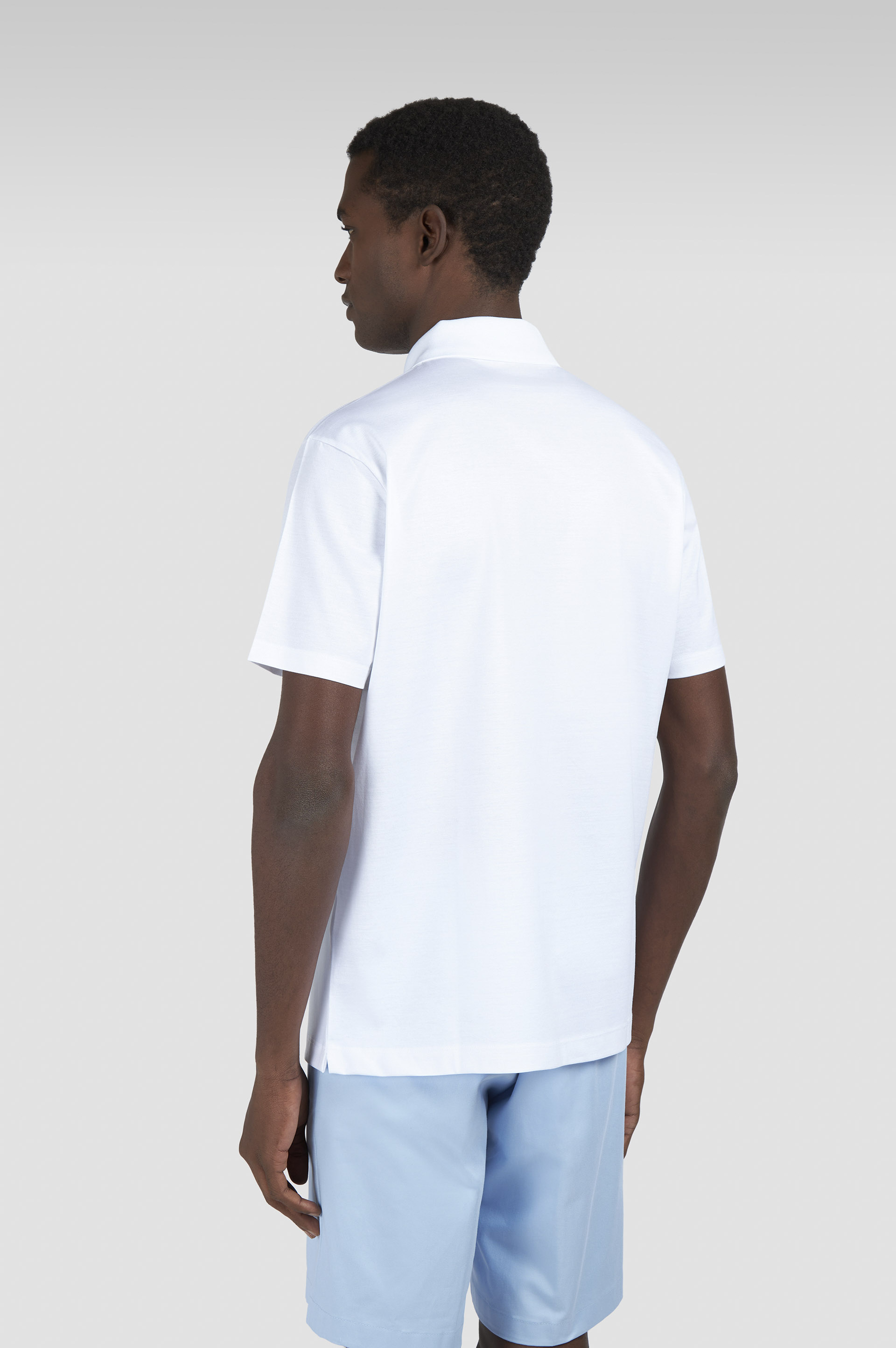 Polo in double mercerised cotton jersey image number 3