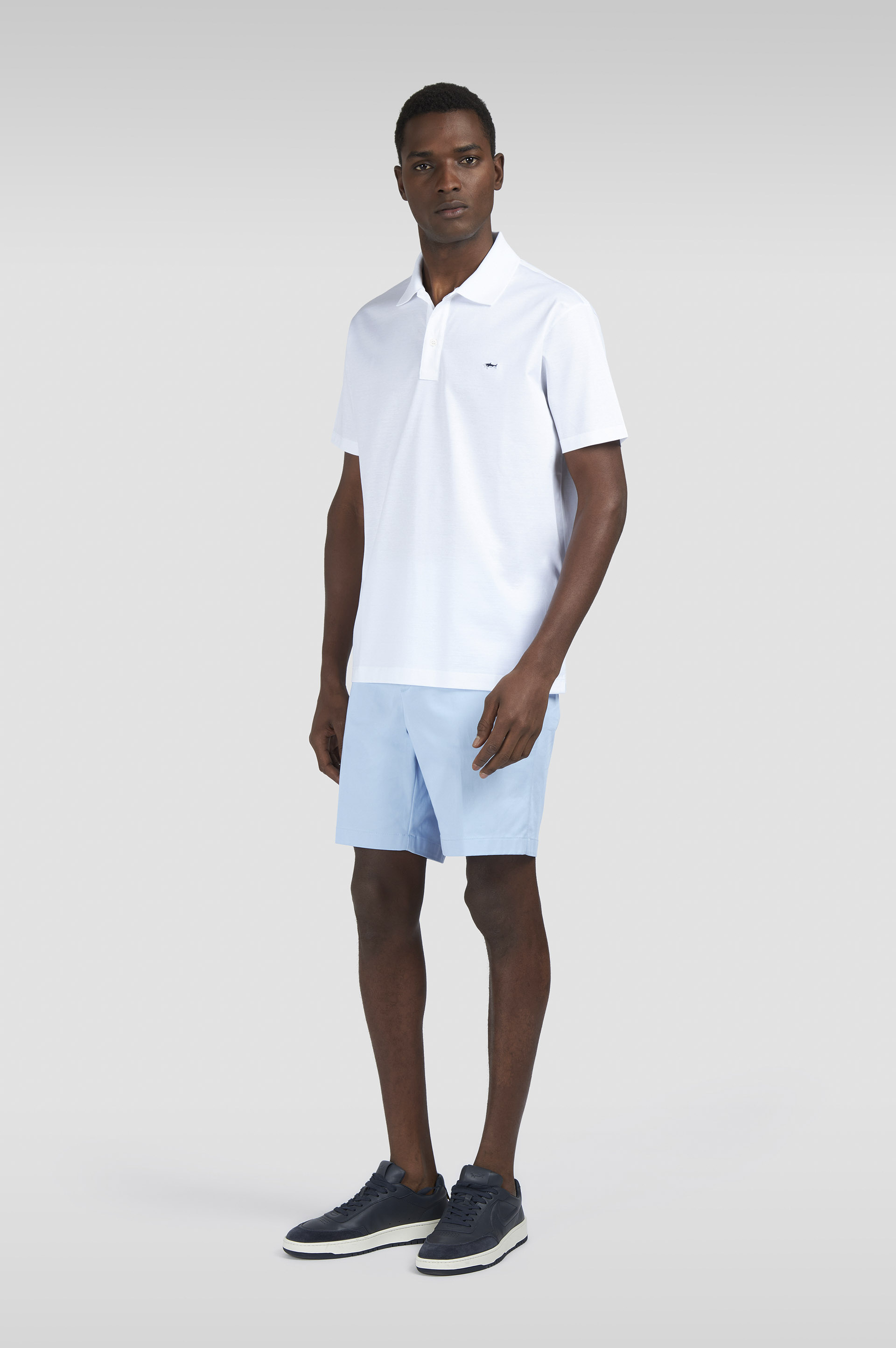 Polo in double mercerised cotton jersey image number 2