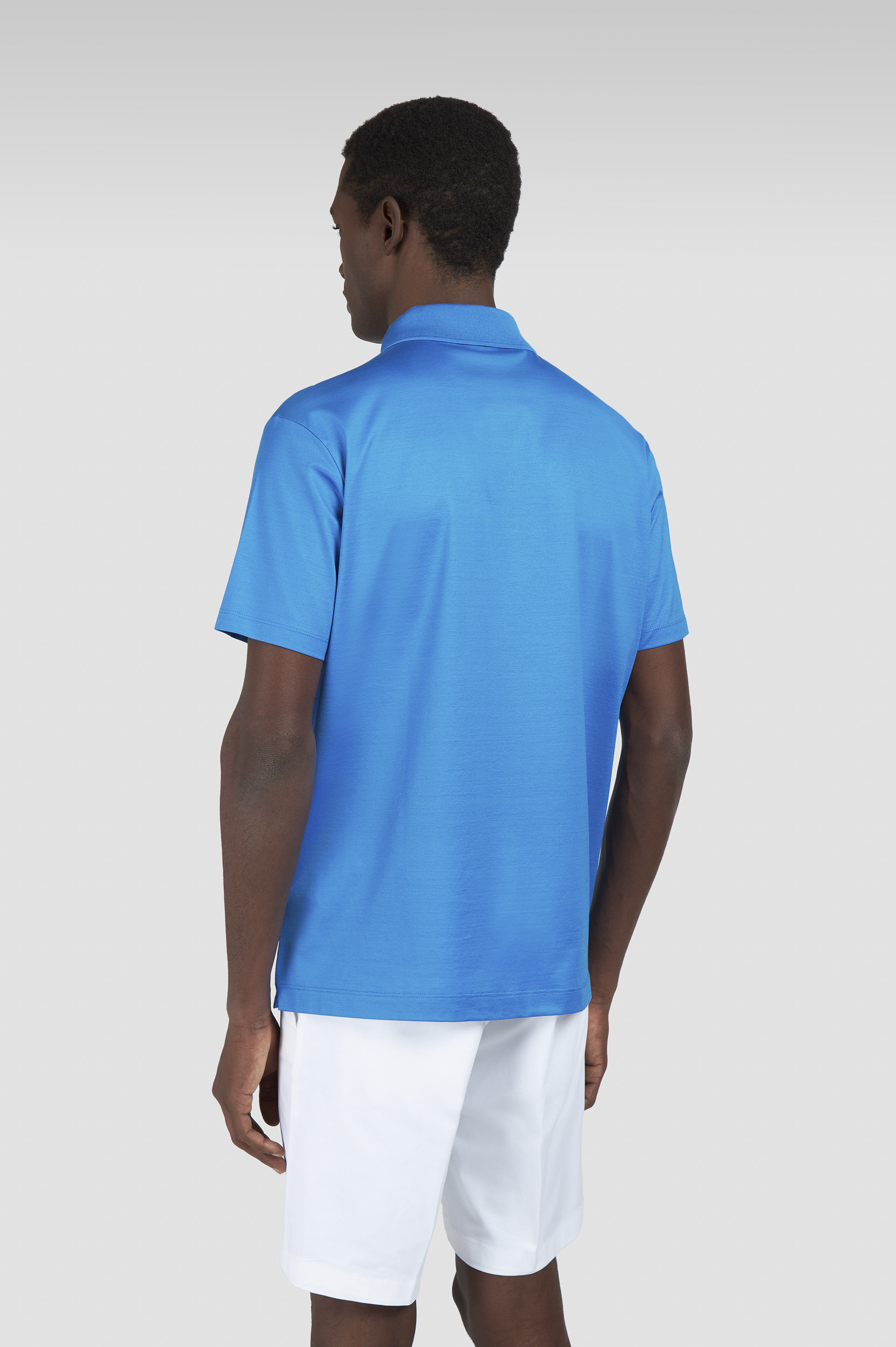 Polo in double mercerised cotton jersey image number 3