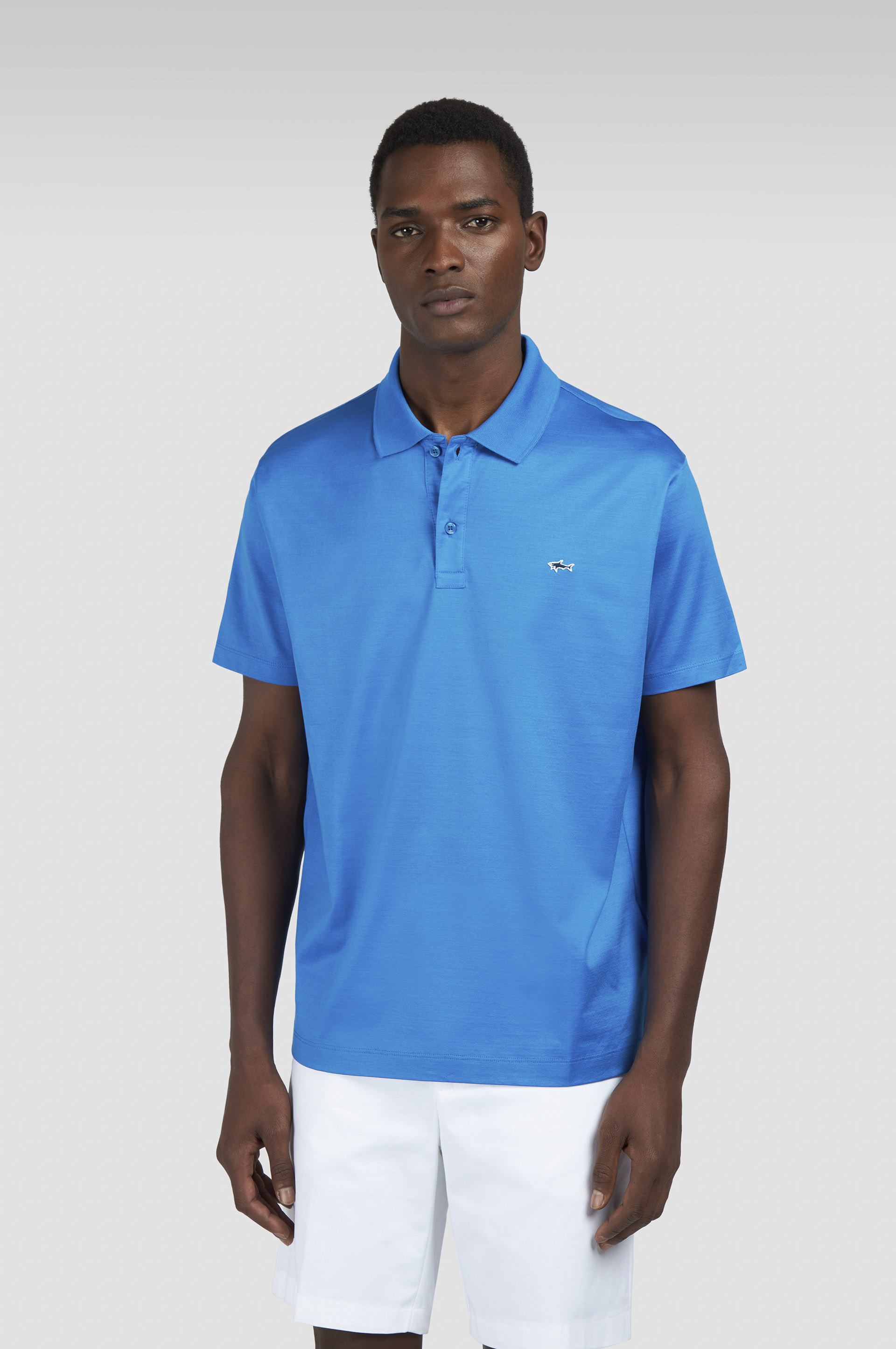 Polo in double mercerised cotton jersey image number 0