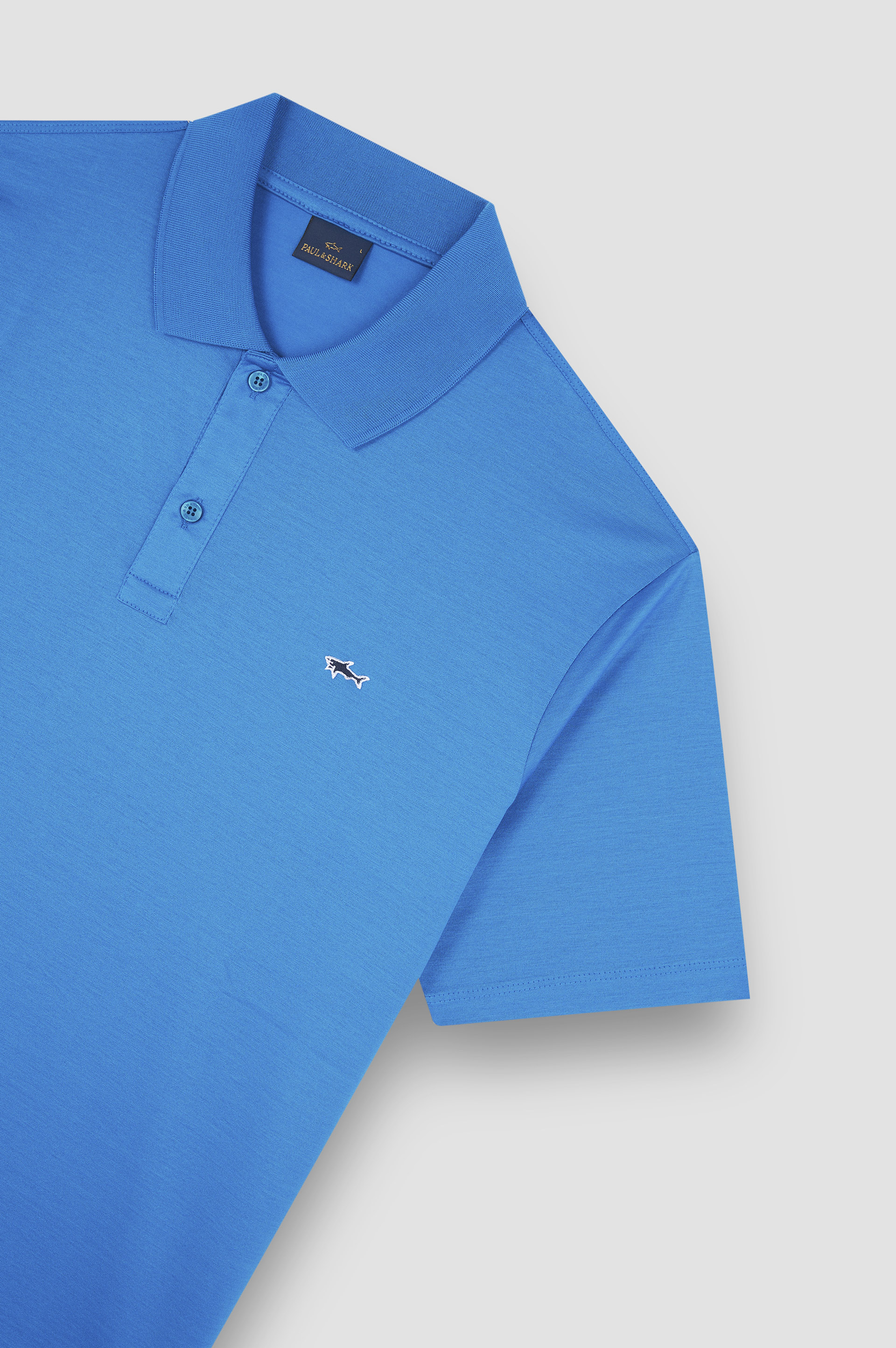 Polo in double mercerised cotton jersey image number 5