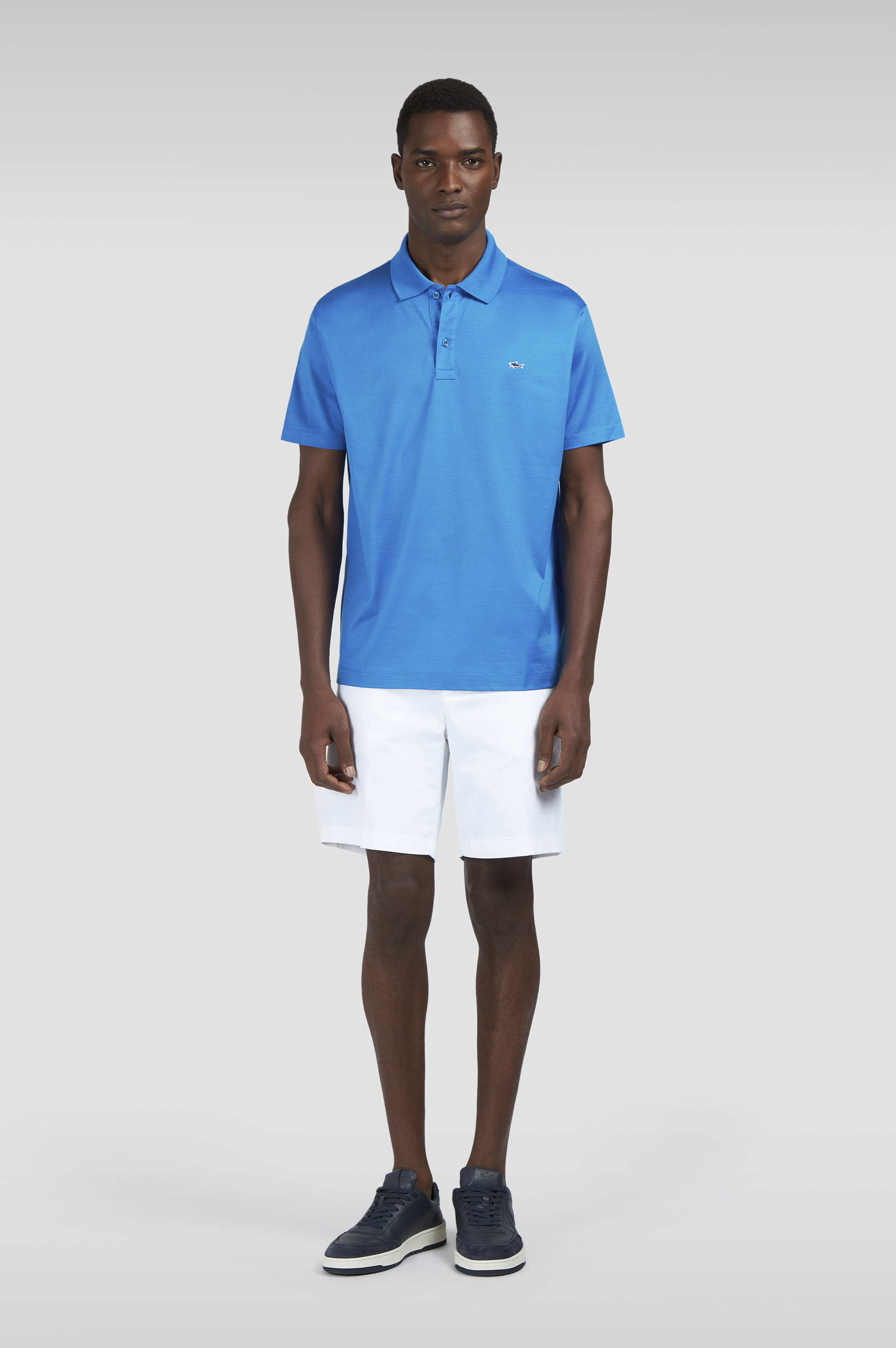 Polo in double mercerised cotton jersey image number 2