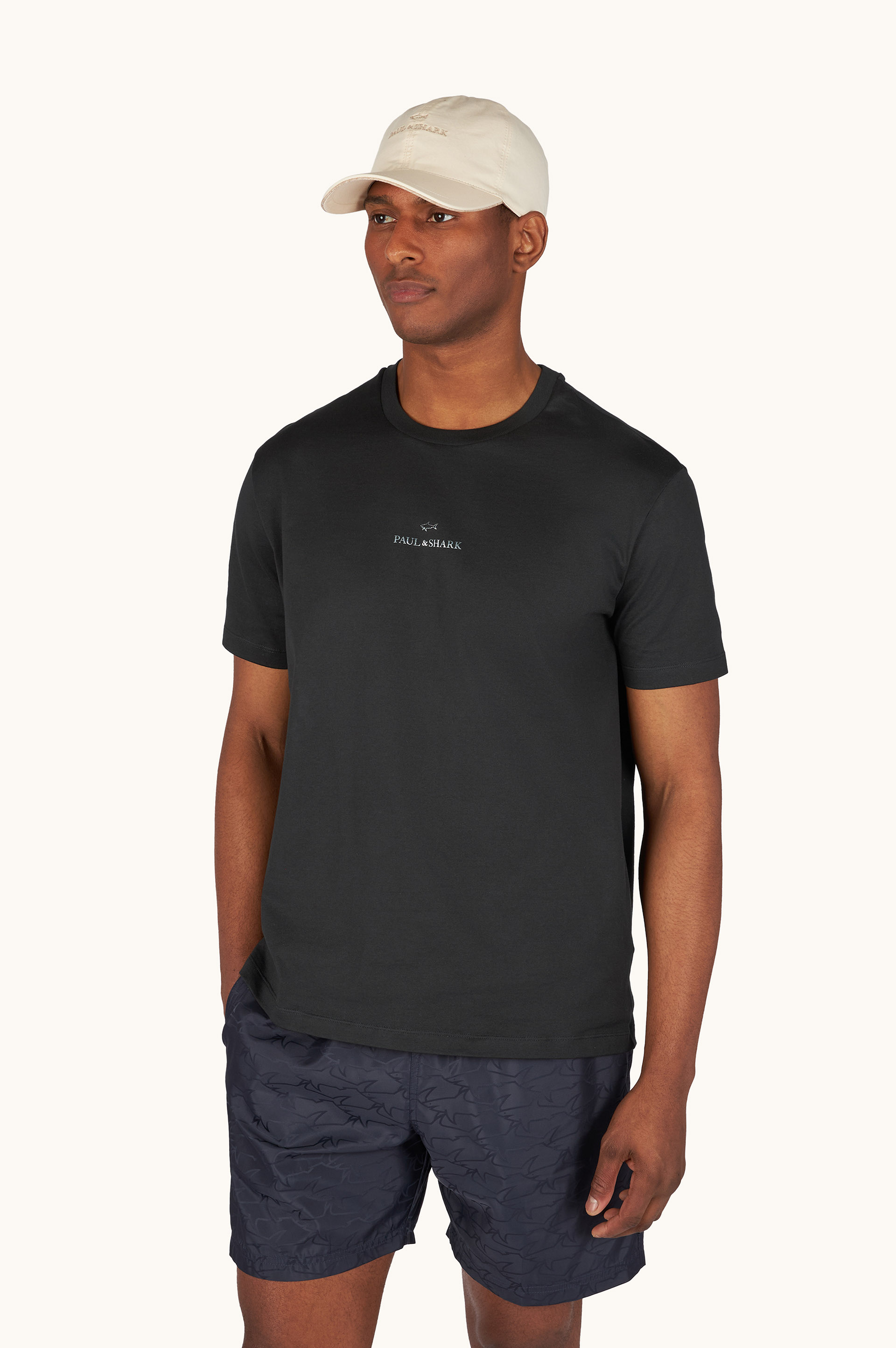 Light cotton jersey T-shirt with print image number 0