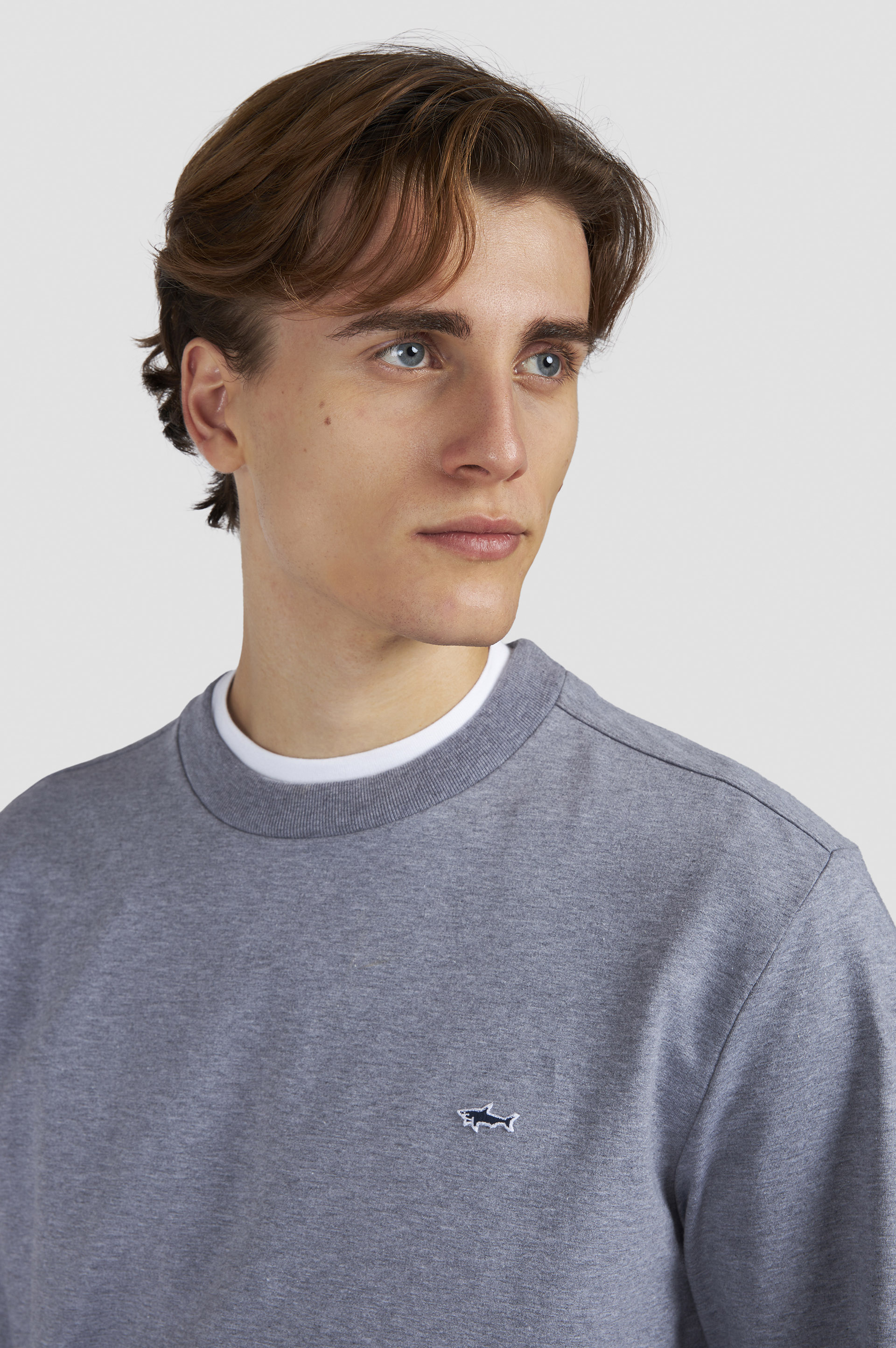 Stretch fleece cotton sweatshirt image number 4