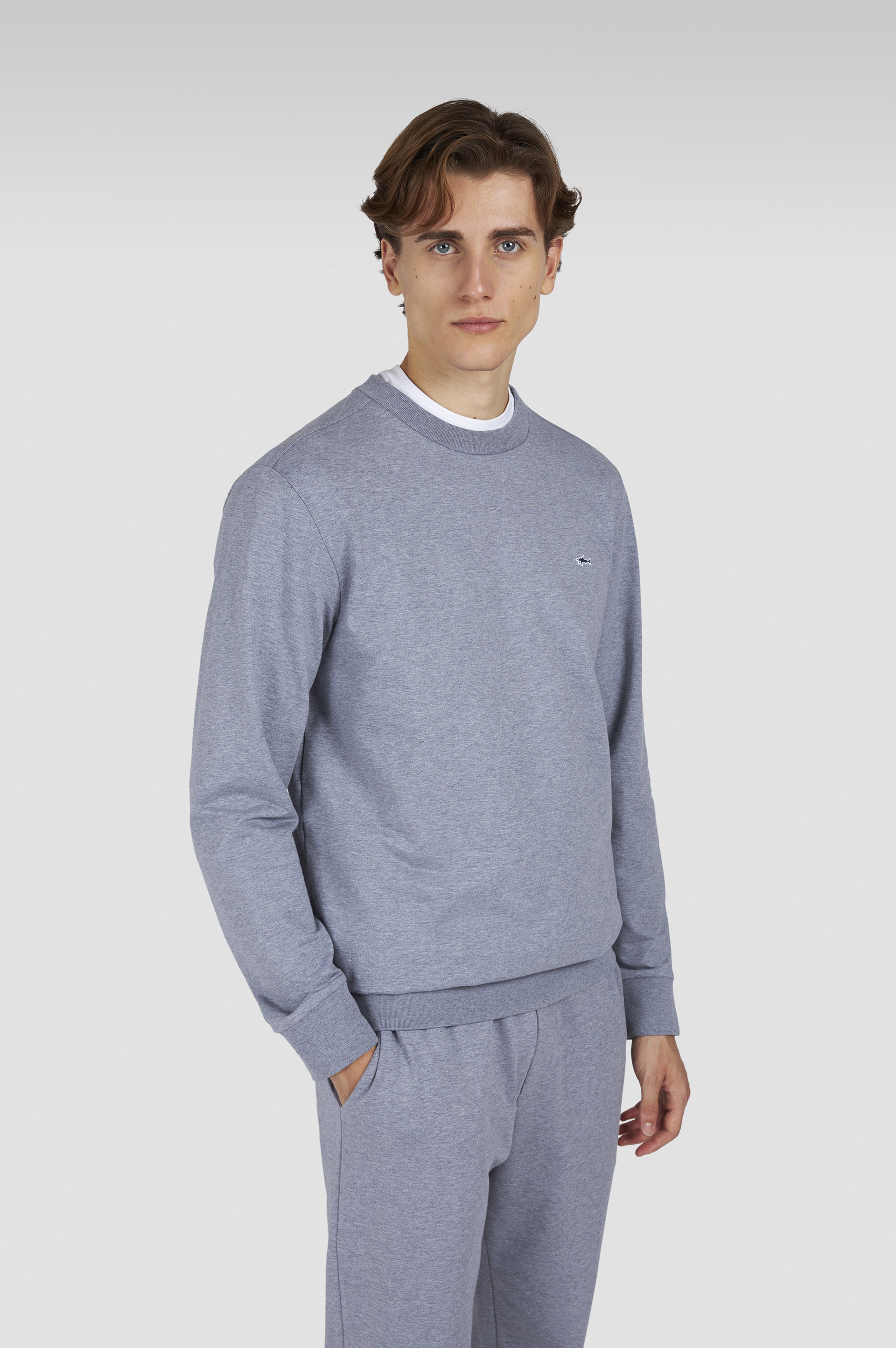 Stretch fleece cotton sweatshirt image number 0