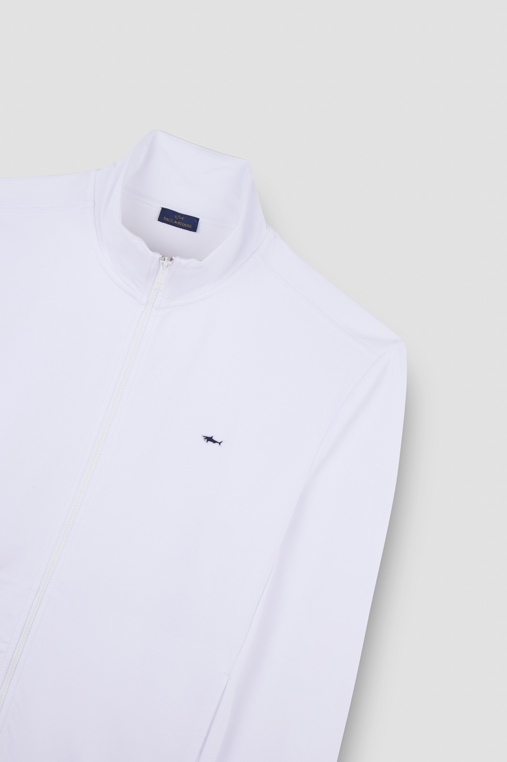 Sweat-shirt zippé en molleton de coton stretch image number 5 Sweat-shirt zippé en molleton de coton stretch image number 5