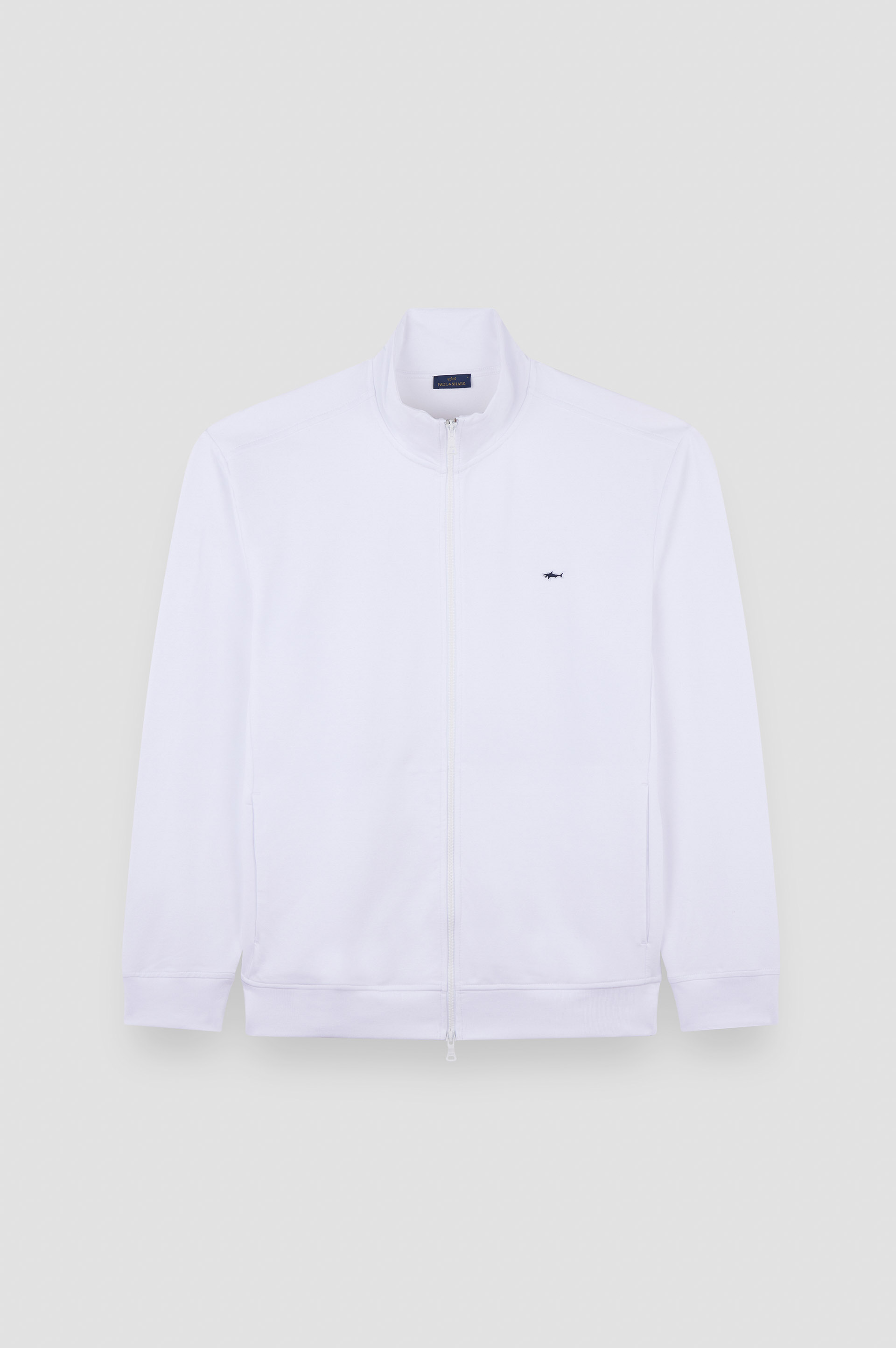 Sweat-shirt zippé en molleton de coton stretch image number 1 Sweat-shirt zippé en molleton de coton stretch image number 1