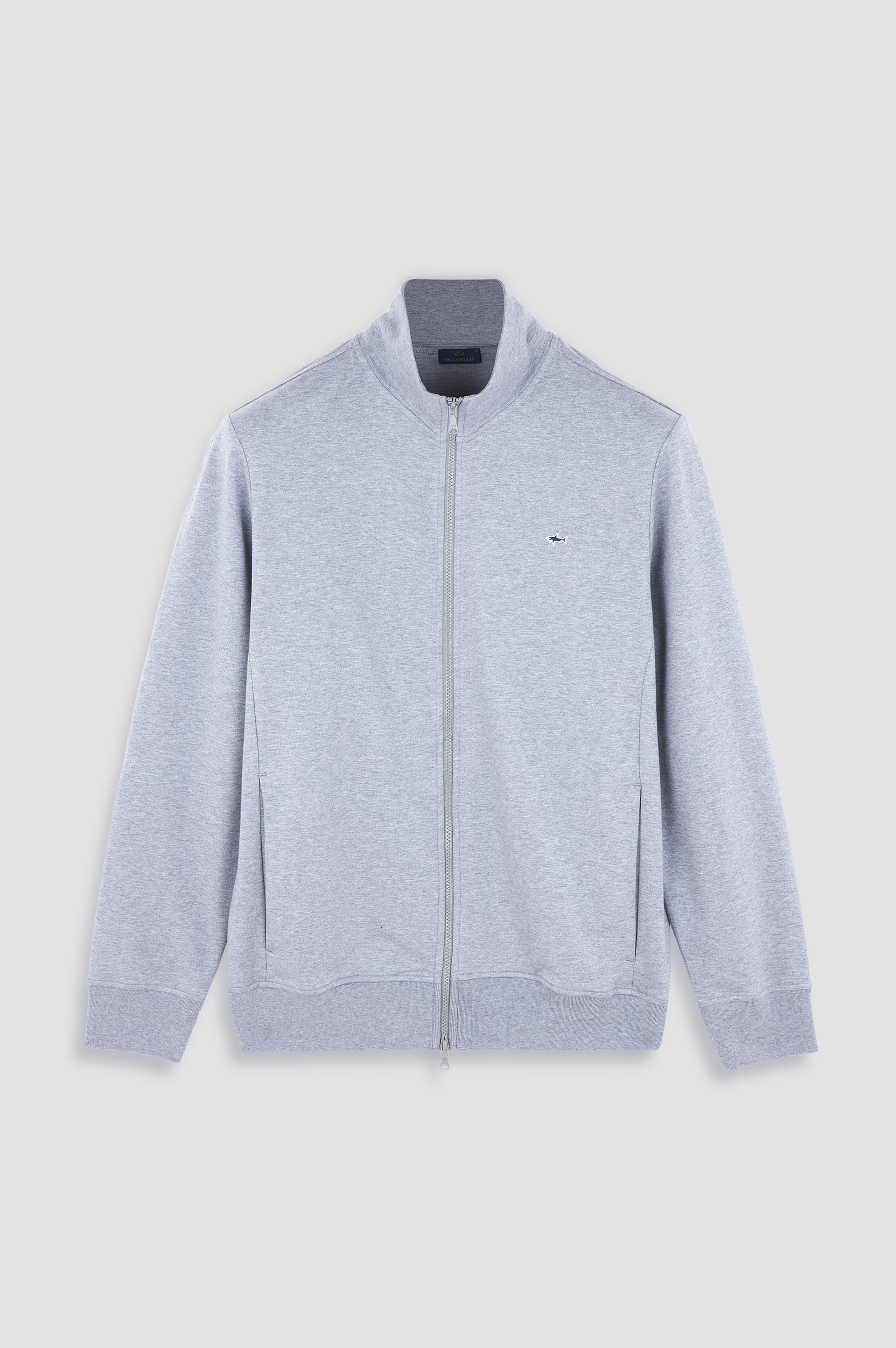 Stretch fleece cotton zip-up sweatshirt image number 1
