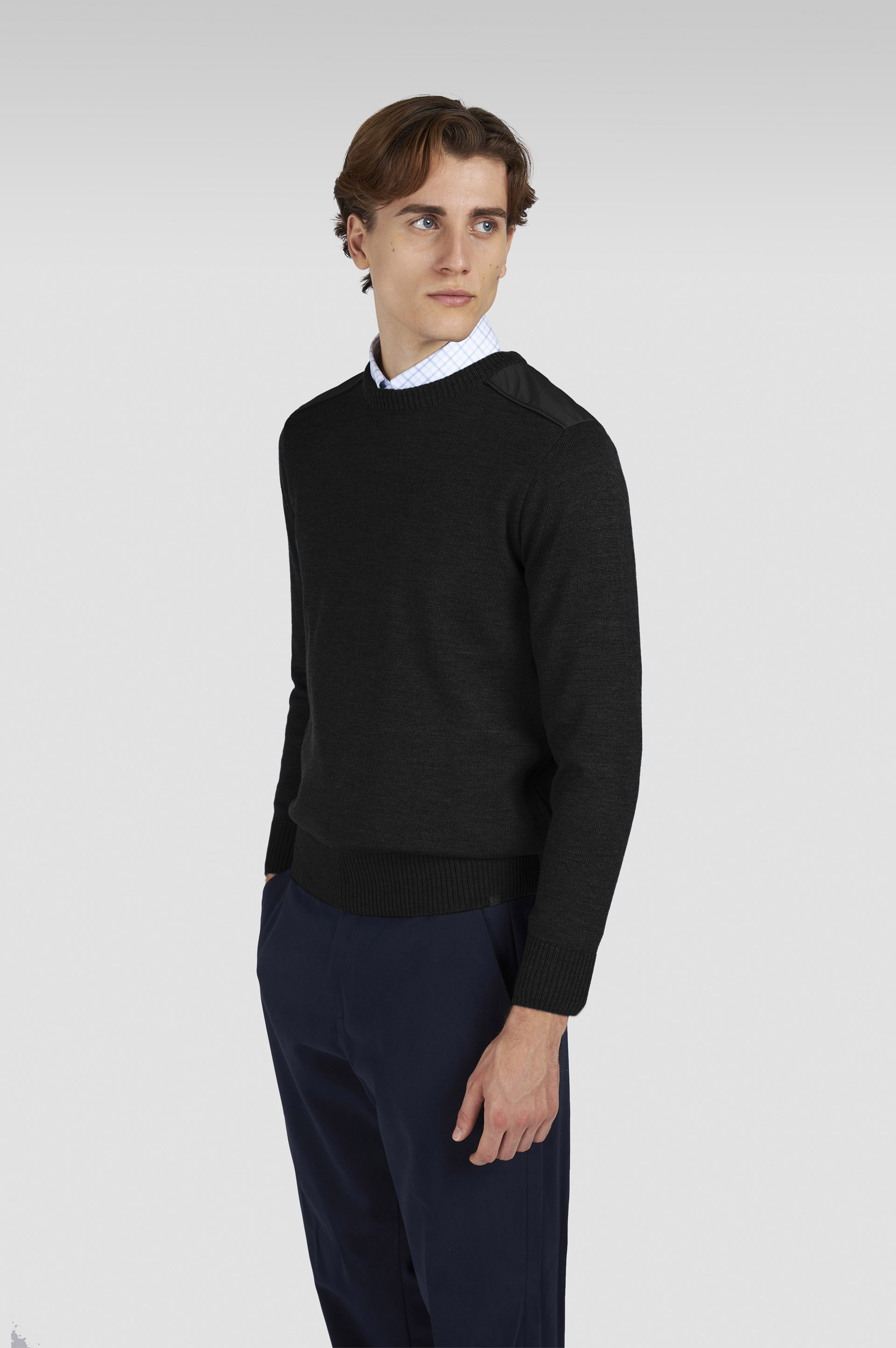 Soft Cool Touch wool crewneck sweater with Typhoon® details image number 0